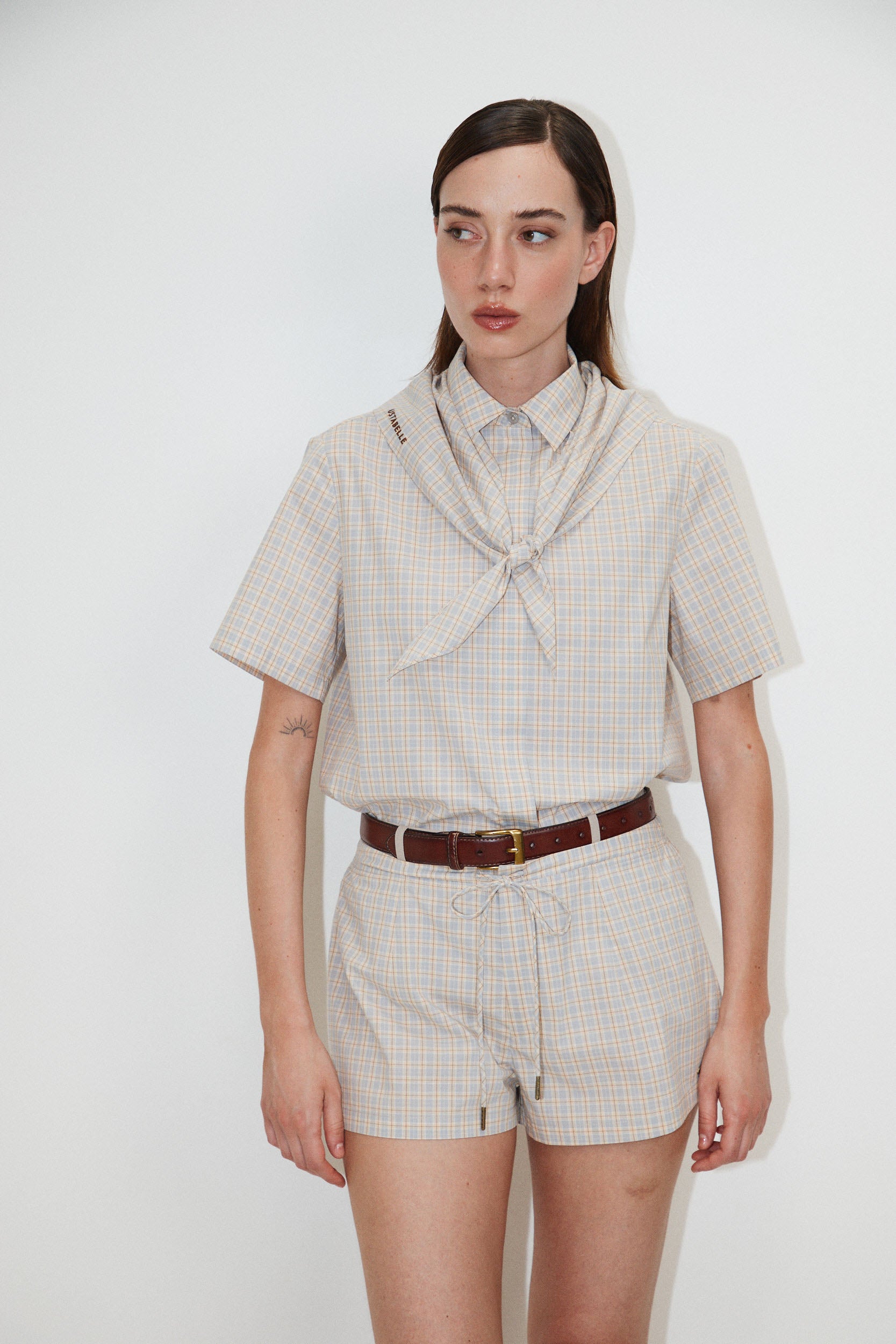 POPLIN CHECKED SHORT