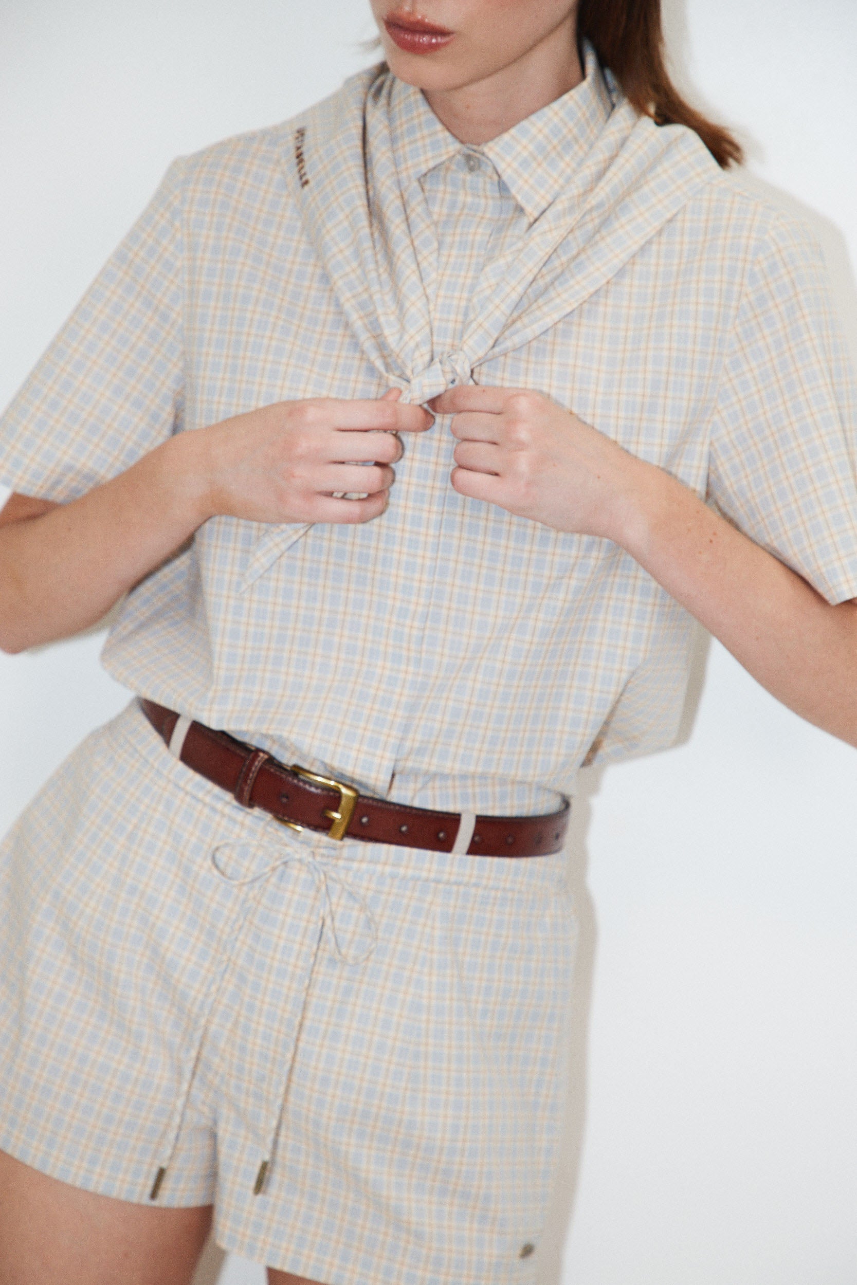 POPLIN CHECKED SHORT