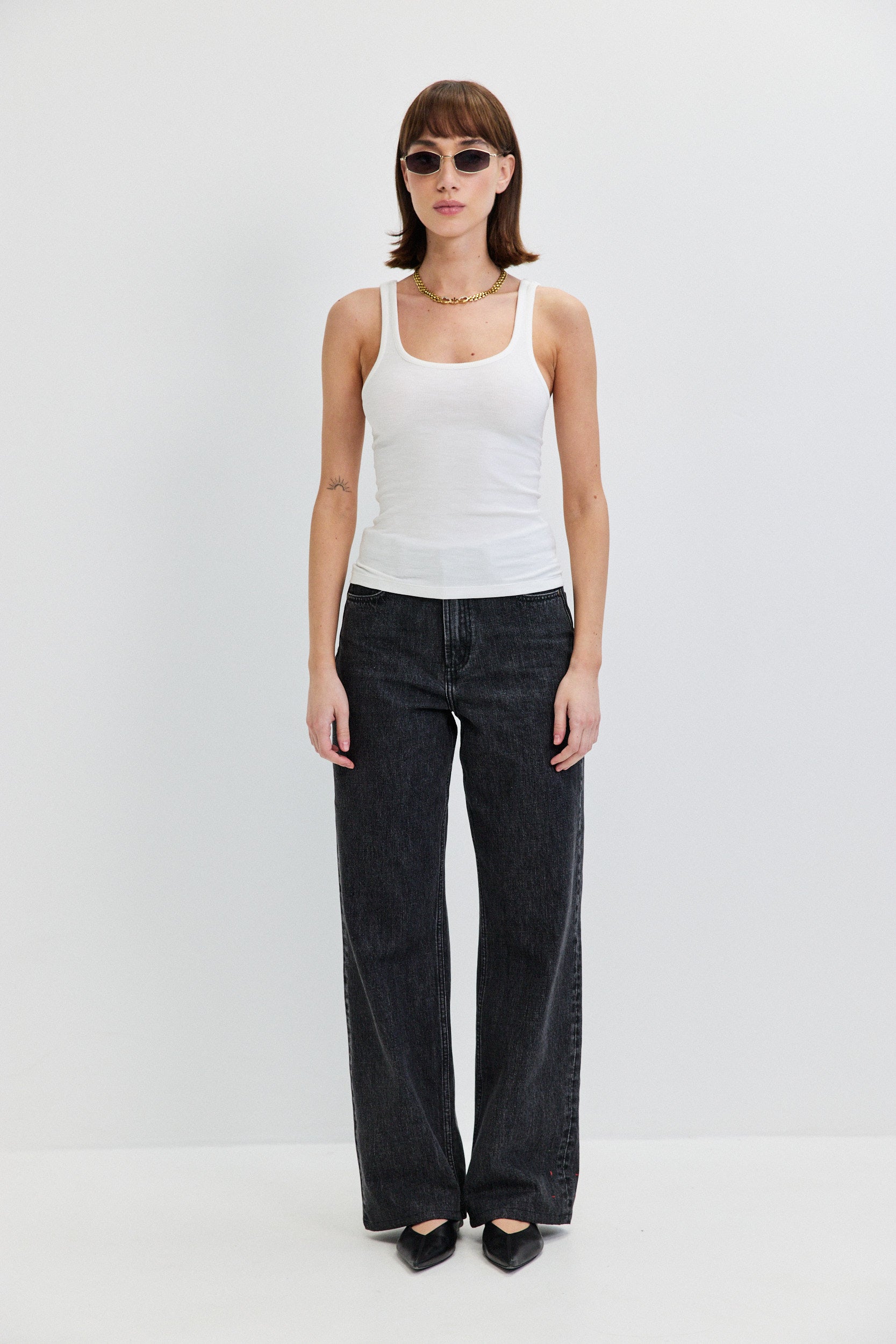 COTTON VISCOSE TANK TOP