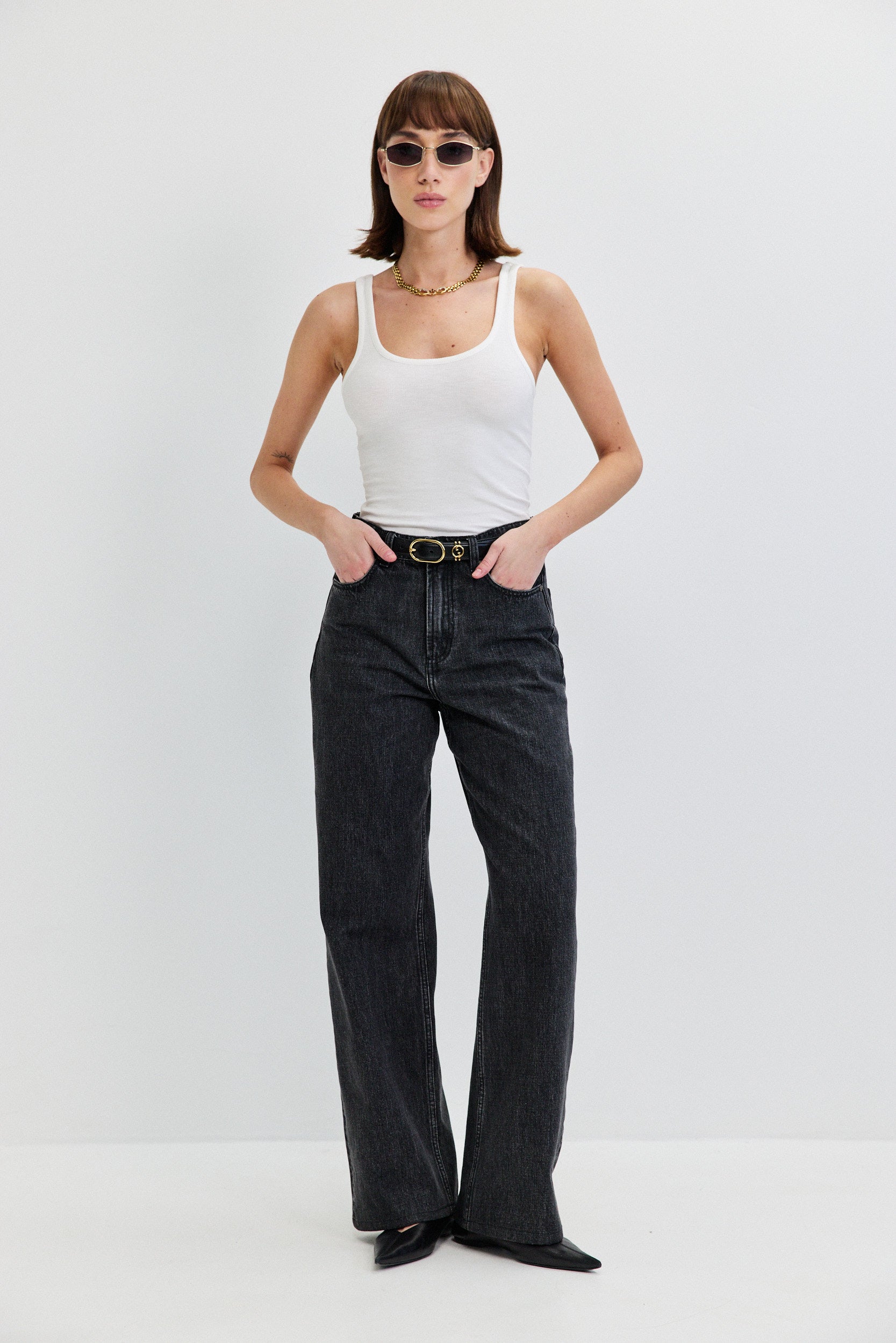 COTTON VISCOSE TANK TOP