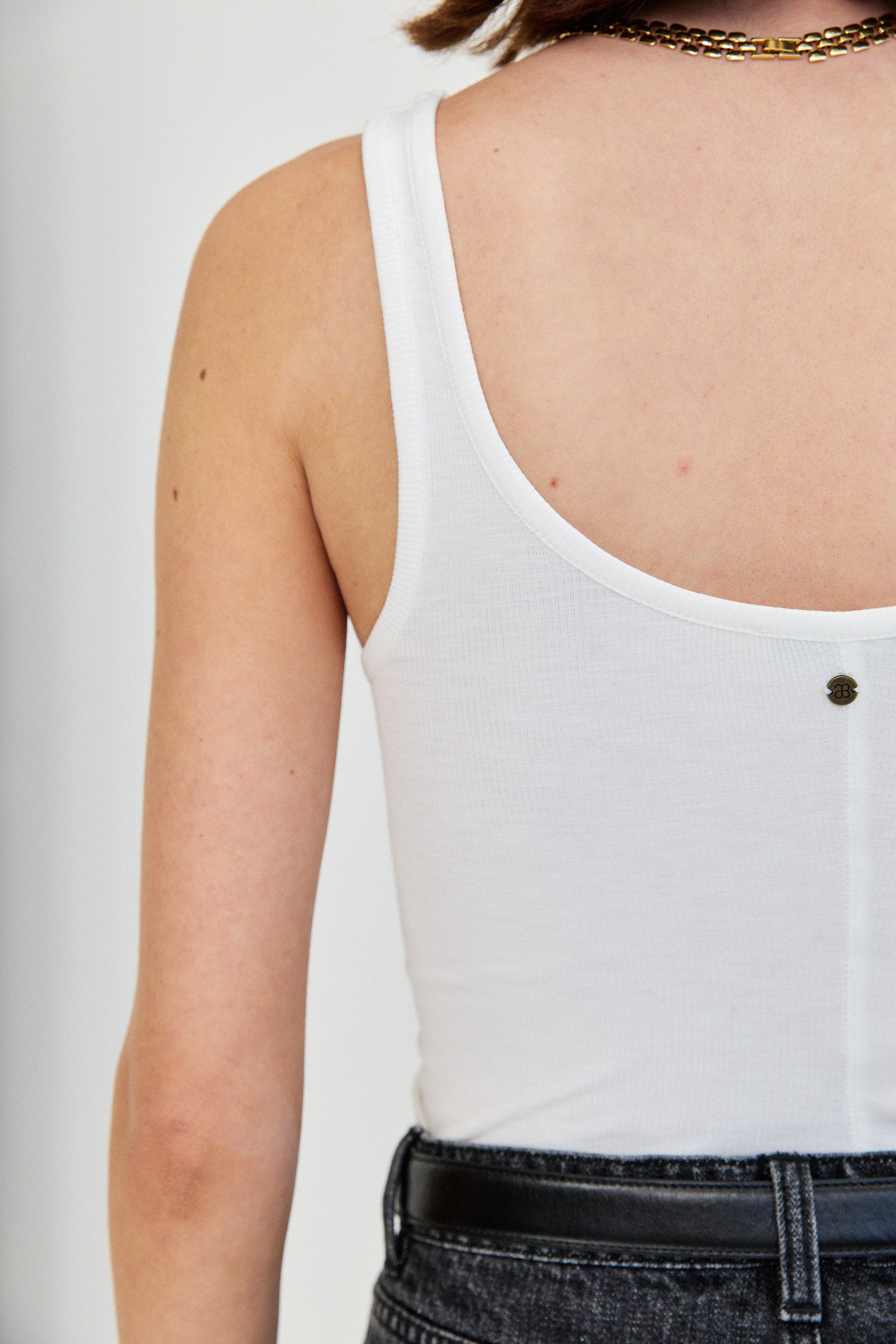 COTTON VISCOSE TANK TOP