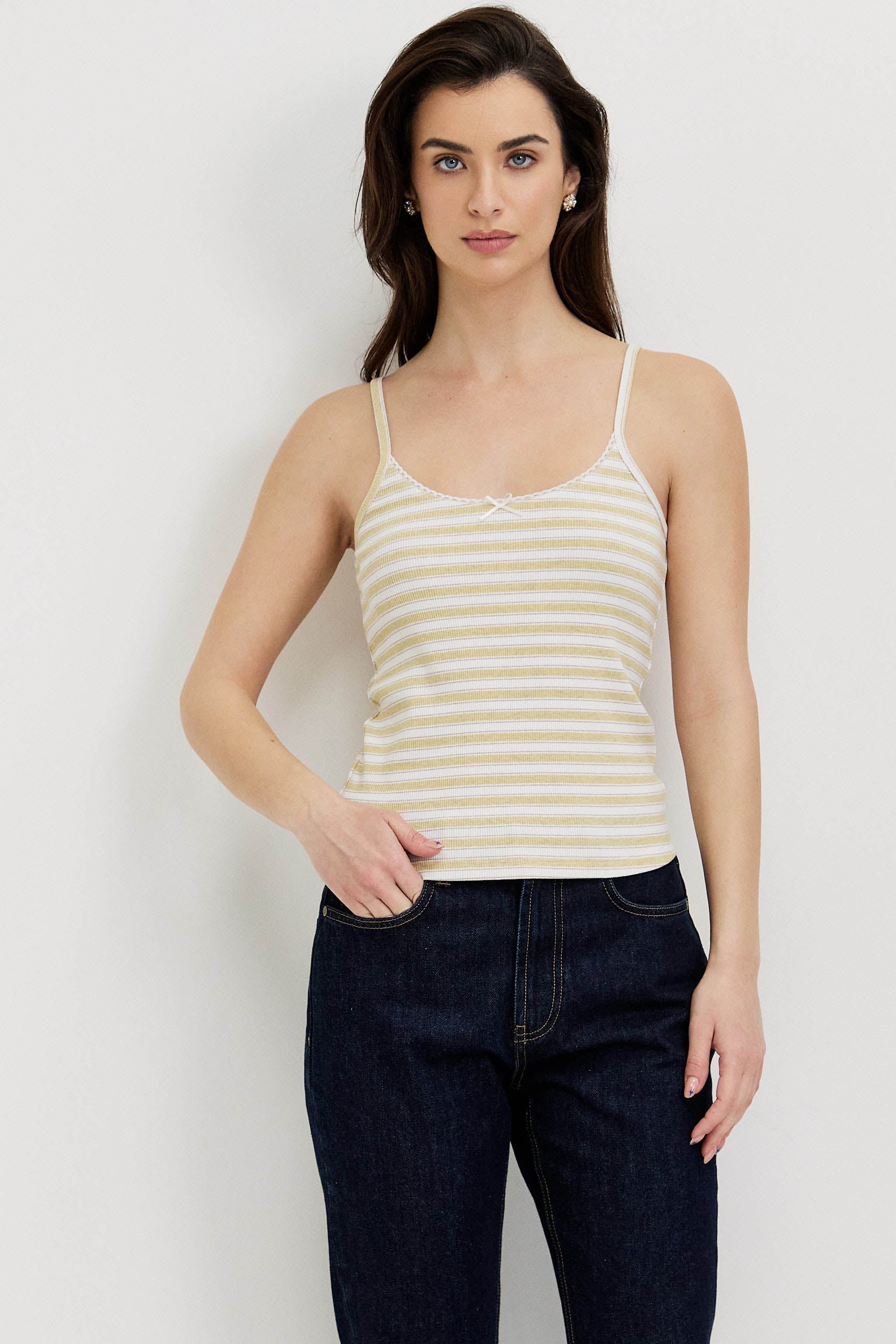 STRIPE TANK TOP WITH BOW