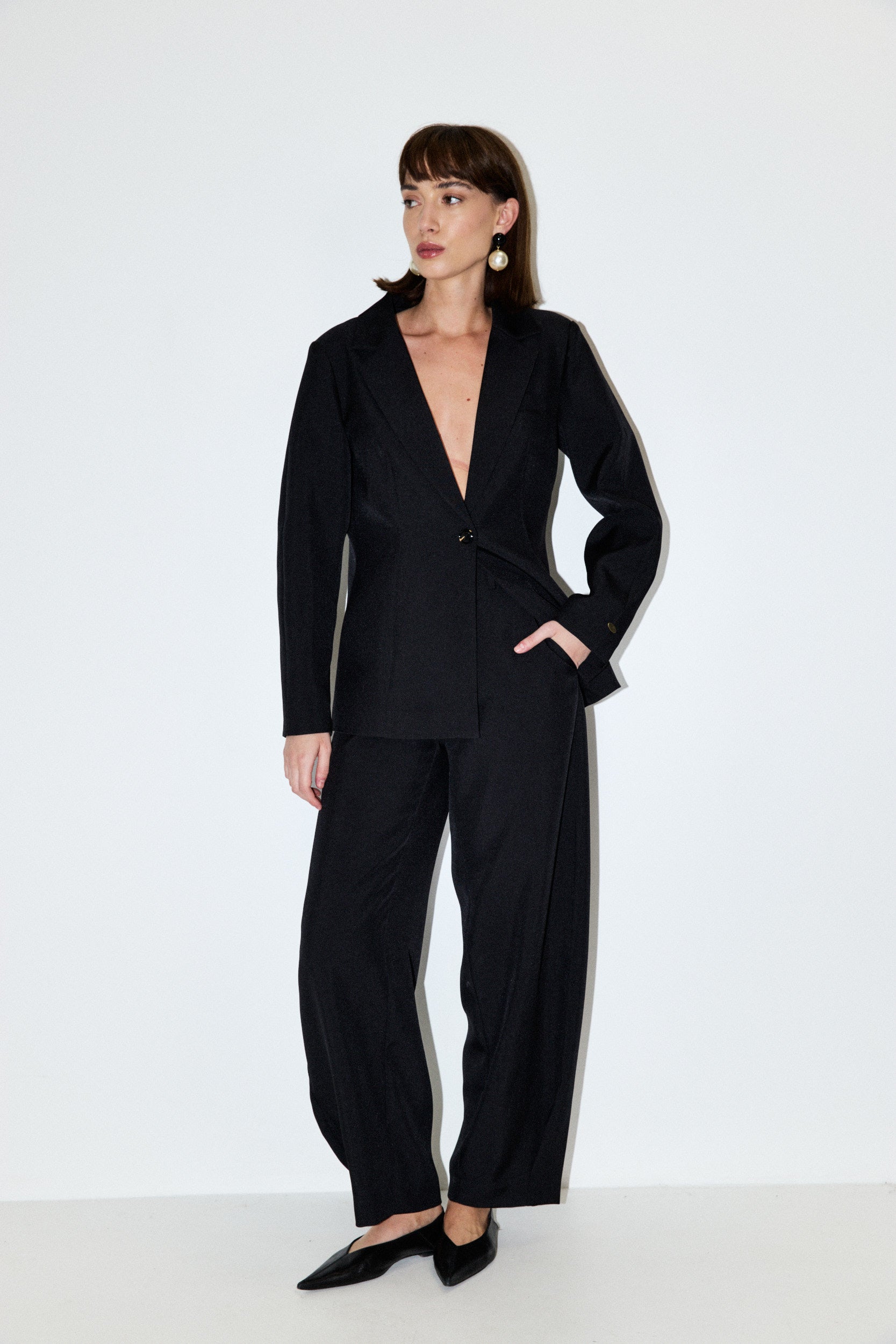 TAILORED JACKET WITH BALLOON SLEEVES