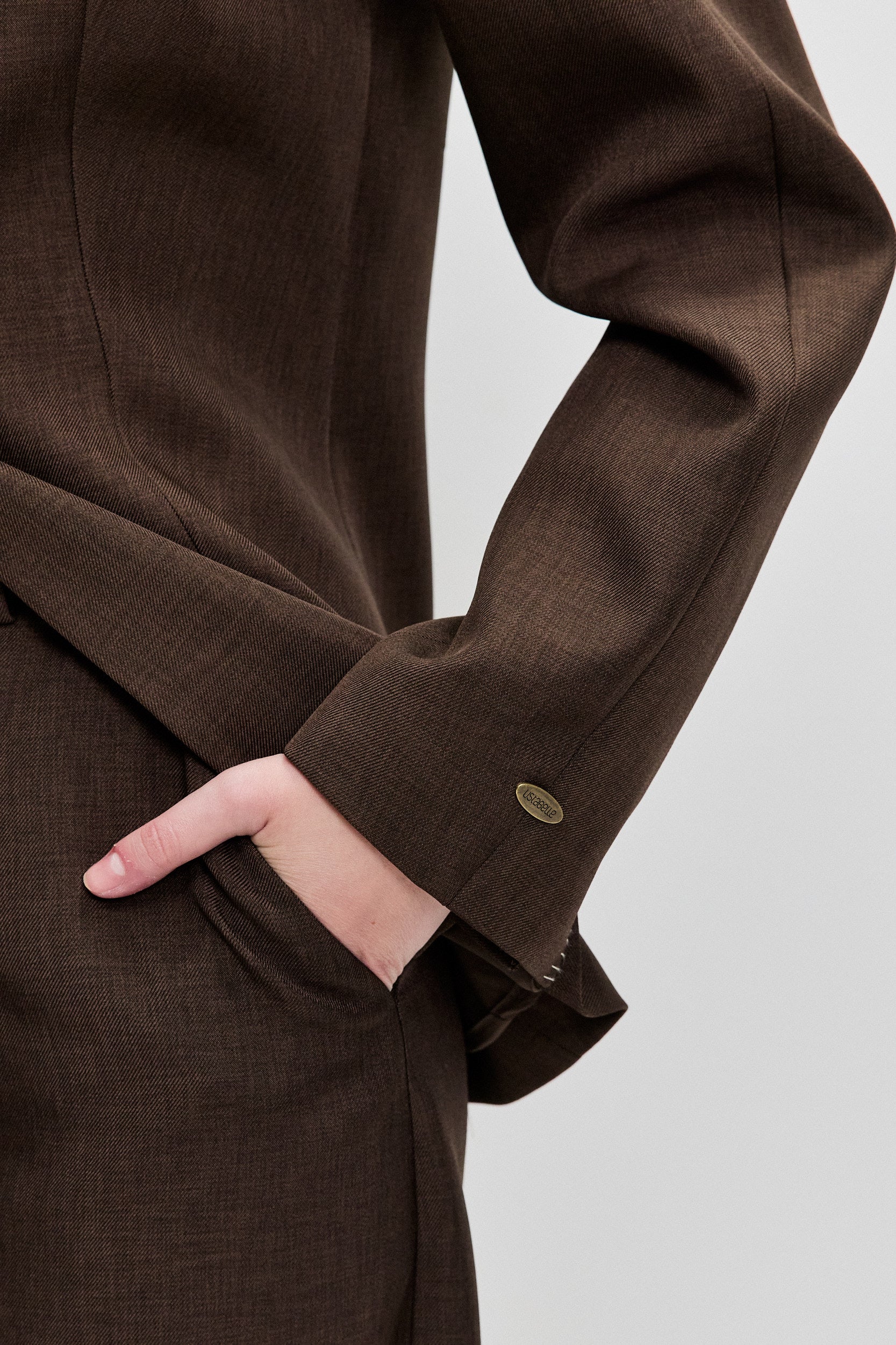 TAILORED JACKET WITH BALLOON SLEEVES AND EMBROIDERY