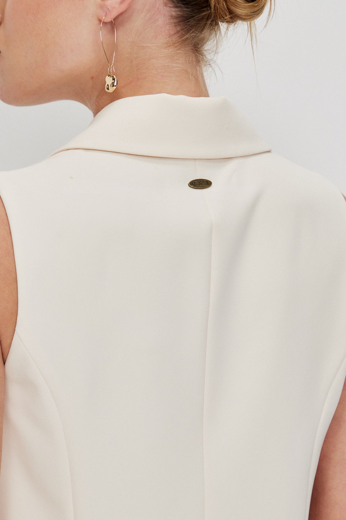 BUTTONED TAILORED MINI DRESS