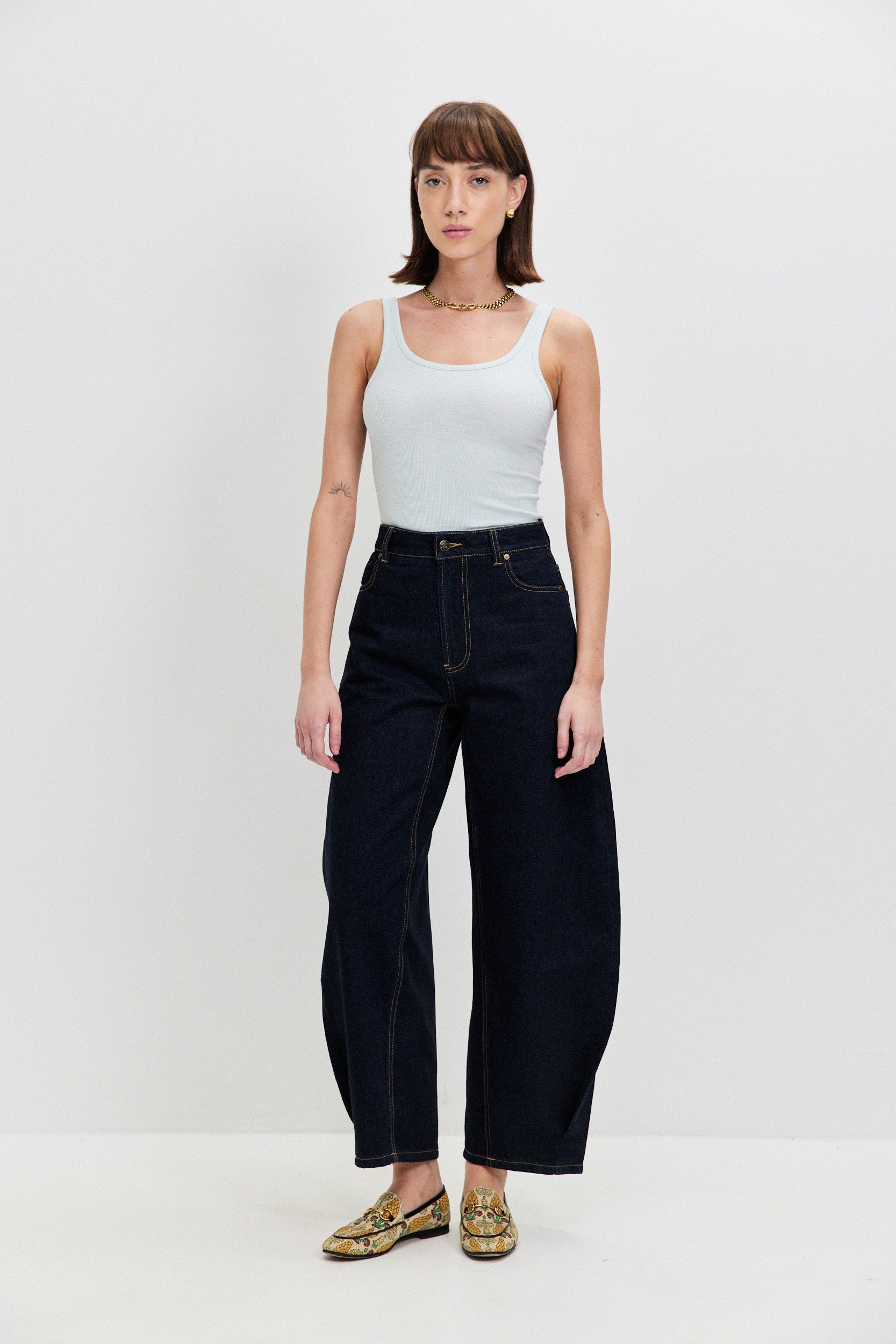COTTON VISCOSE TANK TOP