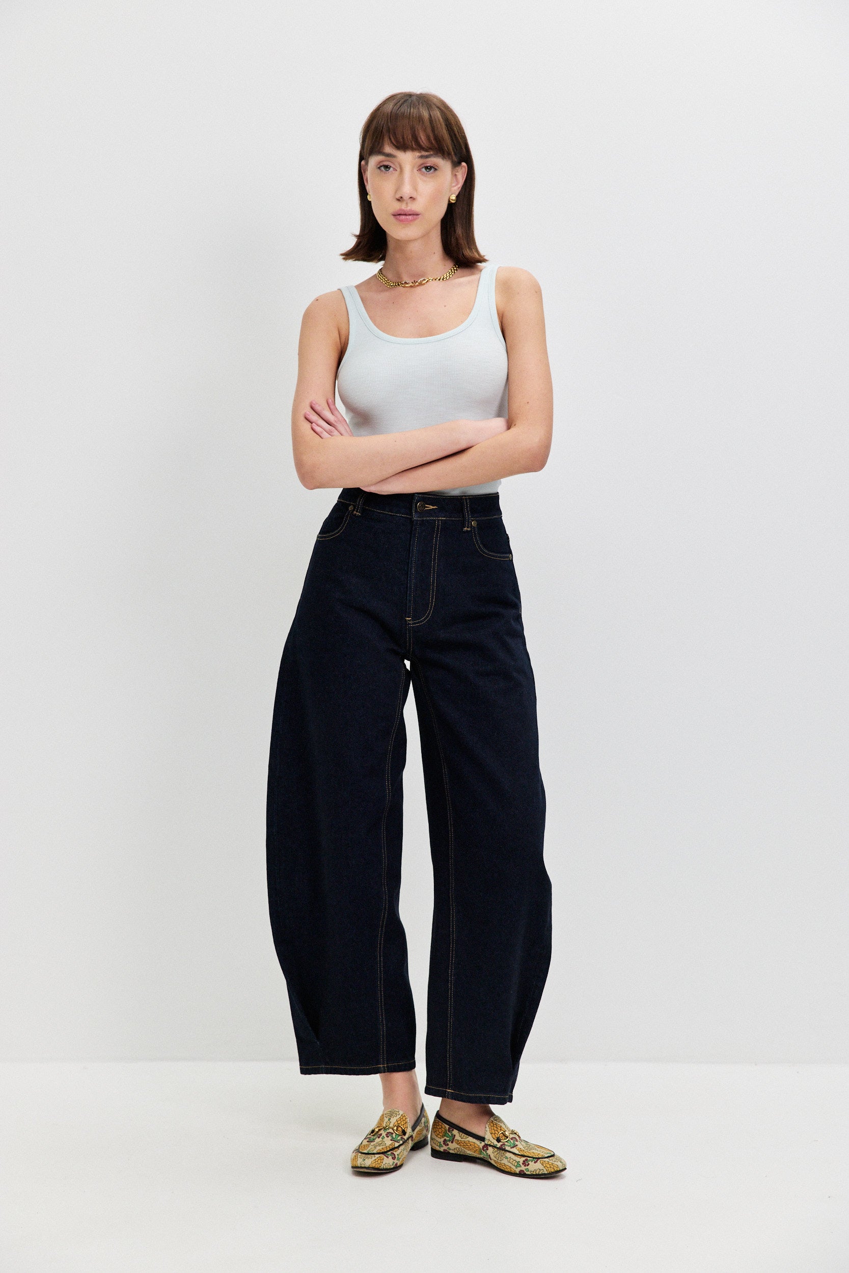 COTTON VISCOSE TANK TOP