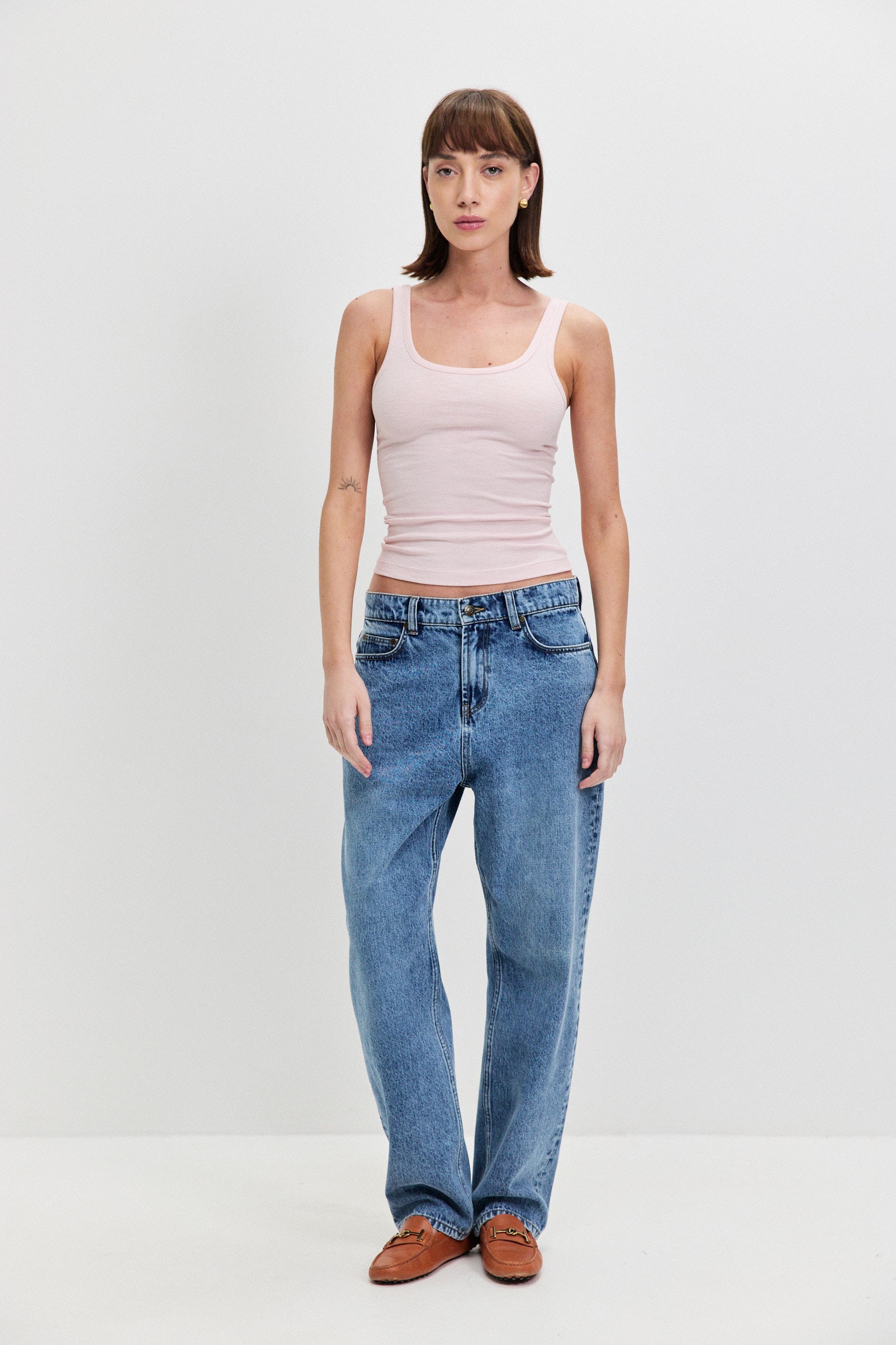 COTTON VISCOSE TANK TOP