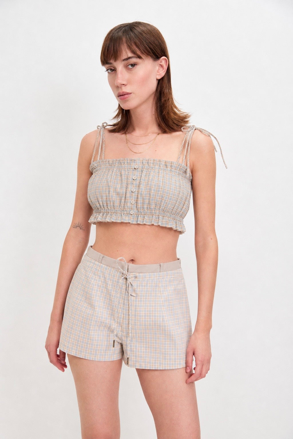 CROP TOP WITH GATHERS
