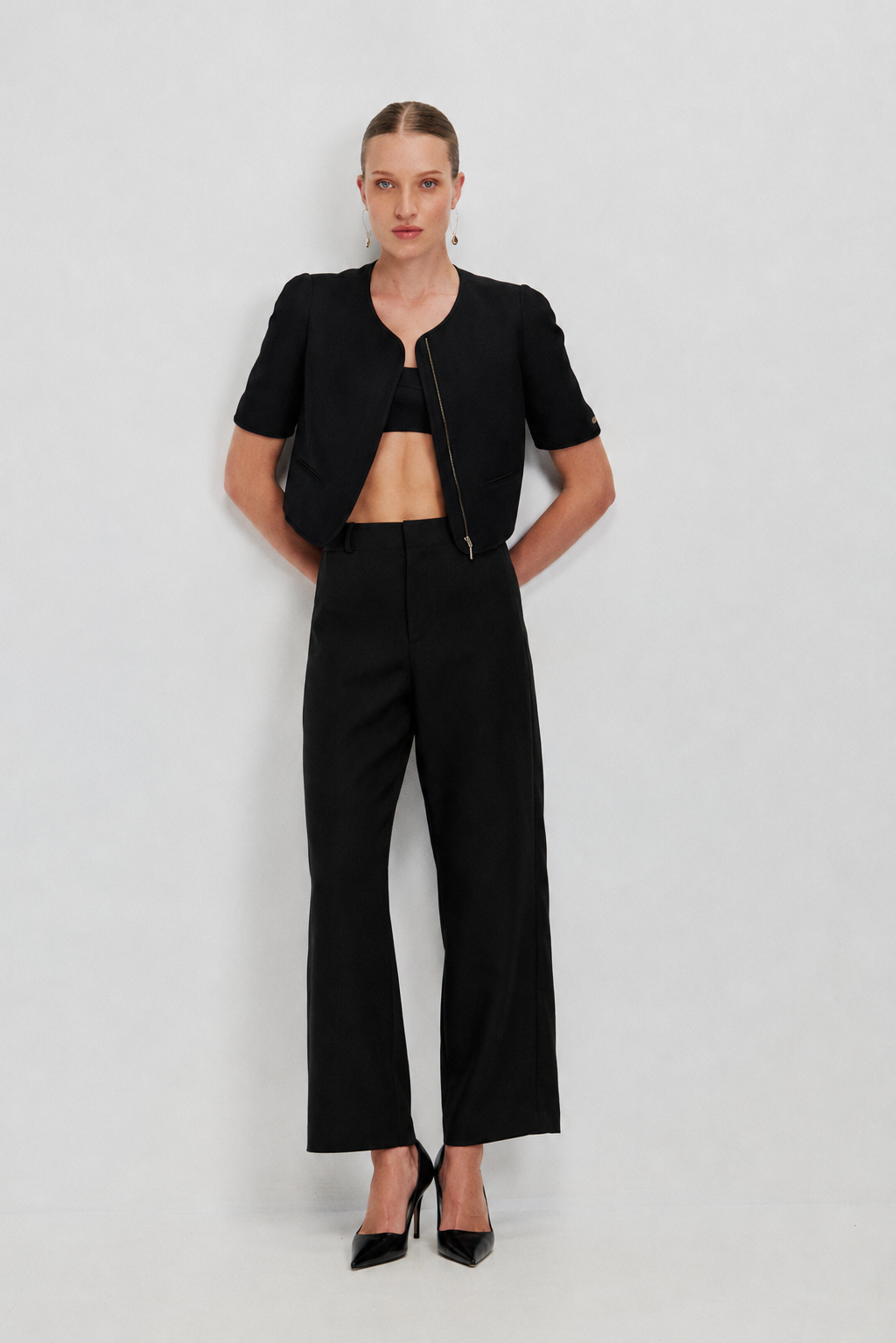 LACE STRAP TROUSERS