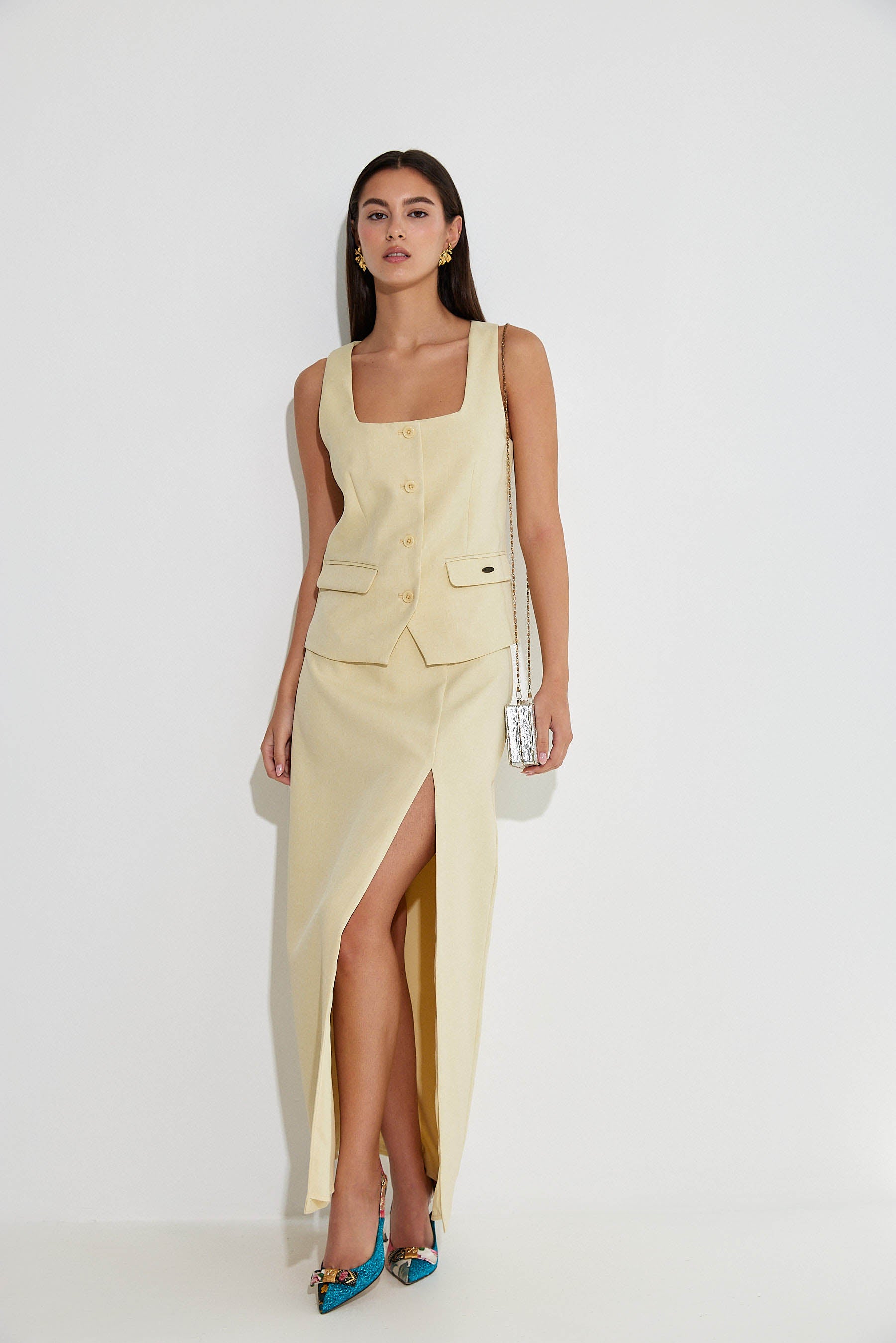 MAXI SLIT SKIRT