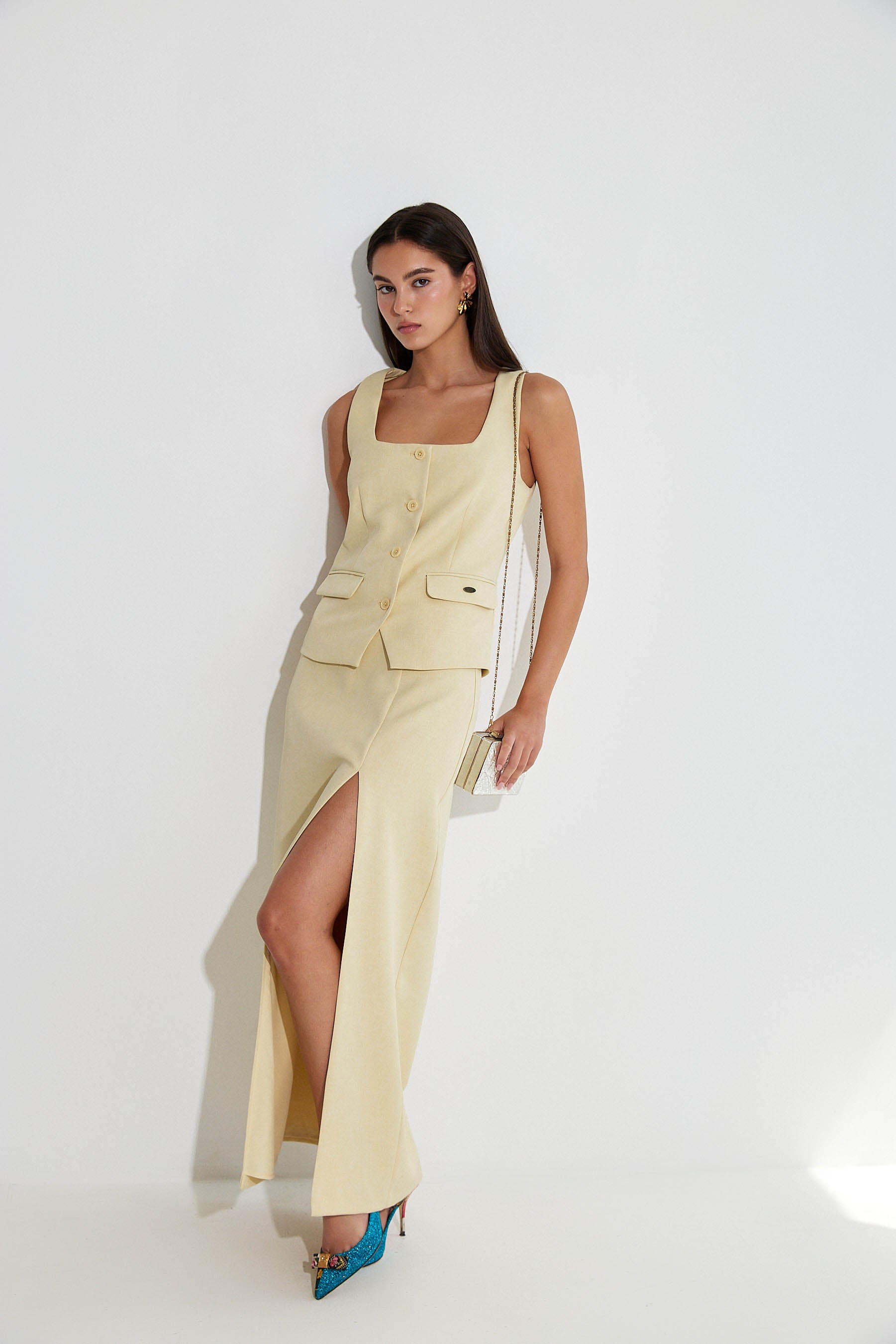 MAXI SLIT SKIRT