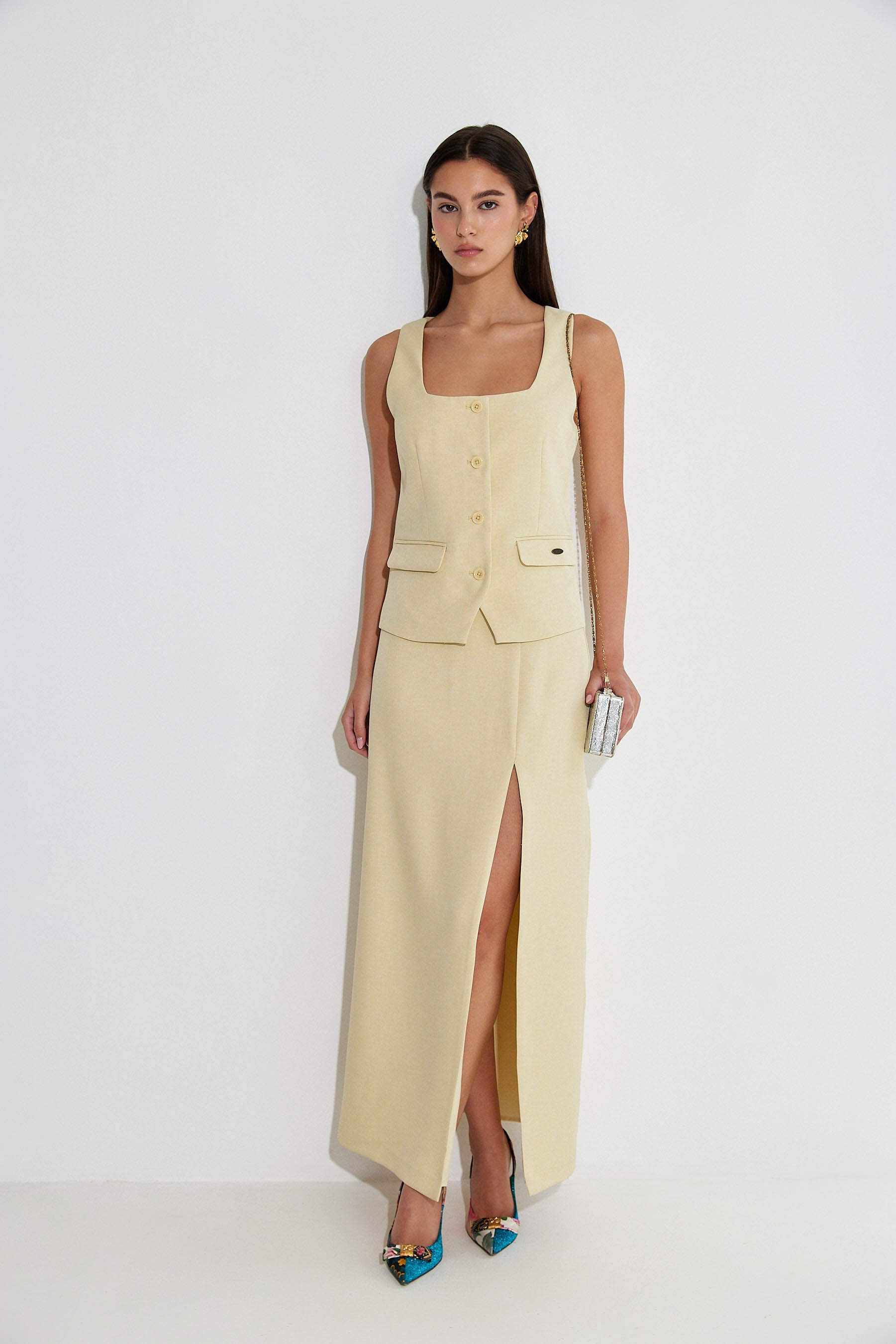 MAXI SLIT SKIRT