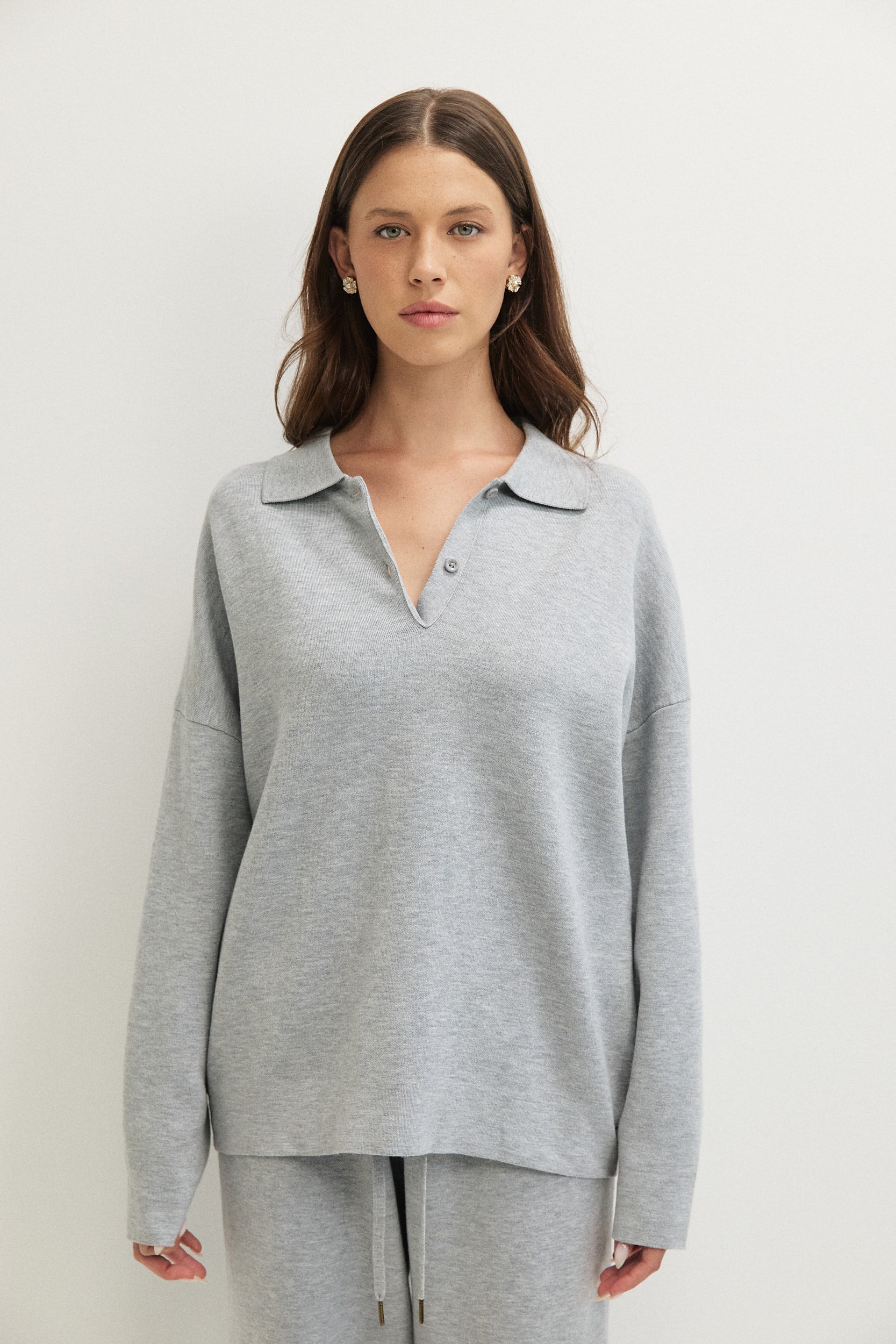 OVERSIZED KNITTED POLO