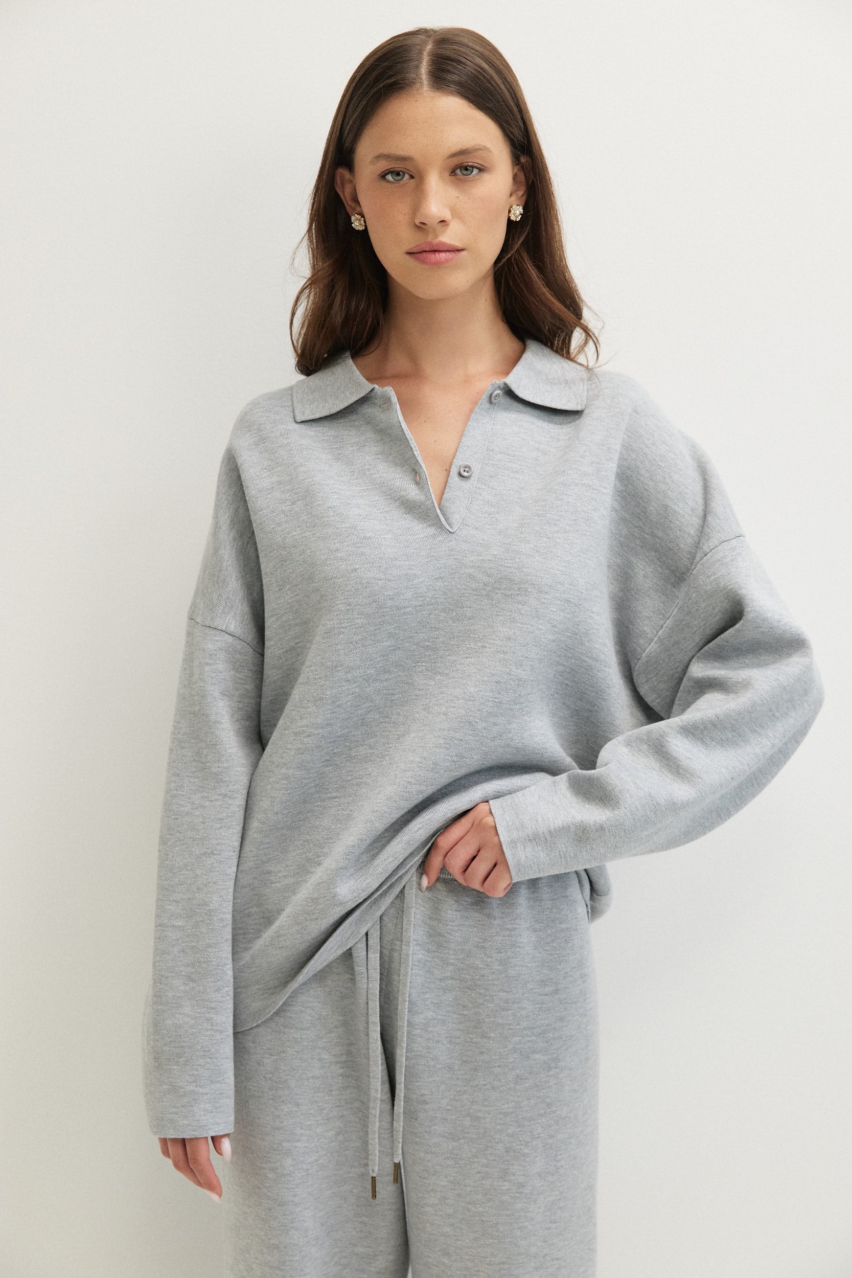 OVERSIZED KNITTED POLO