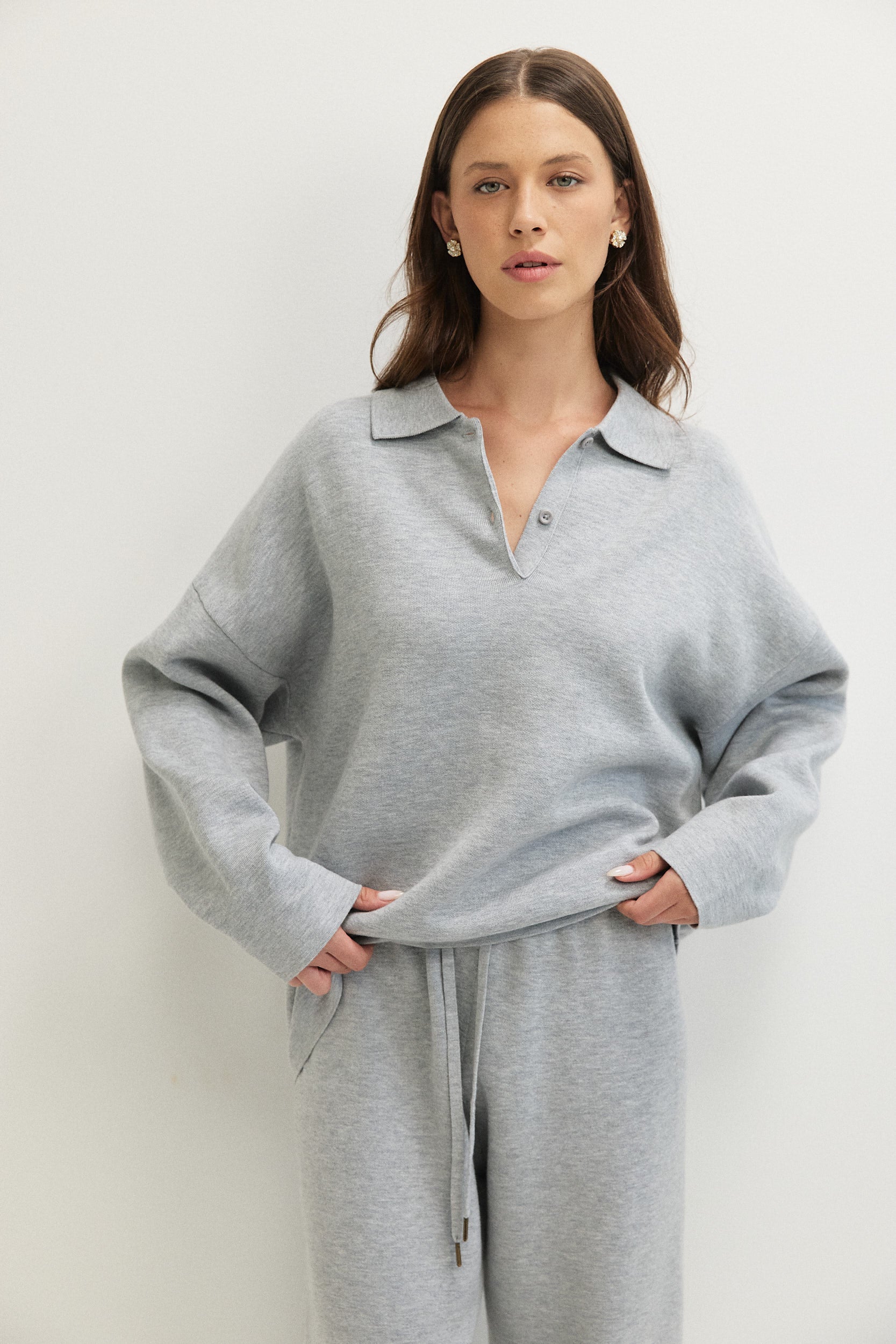 OVERSIZED KNITTED POLO