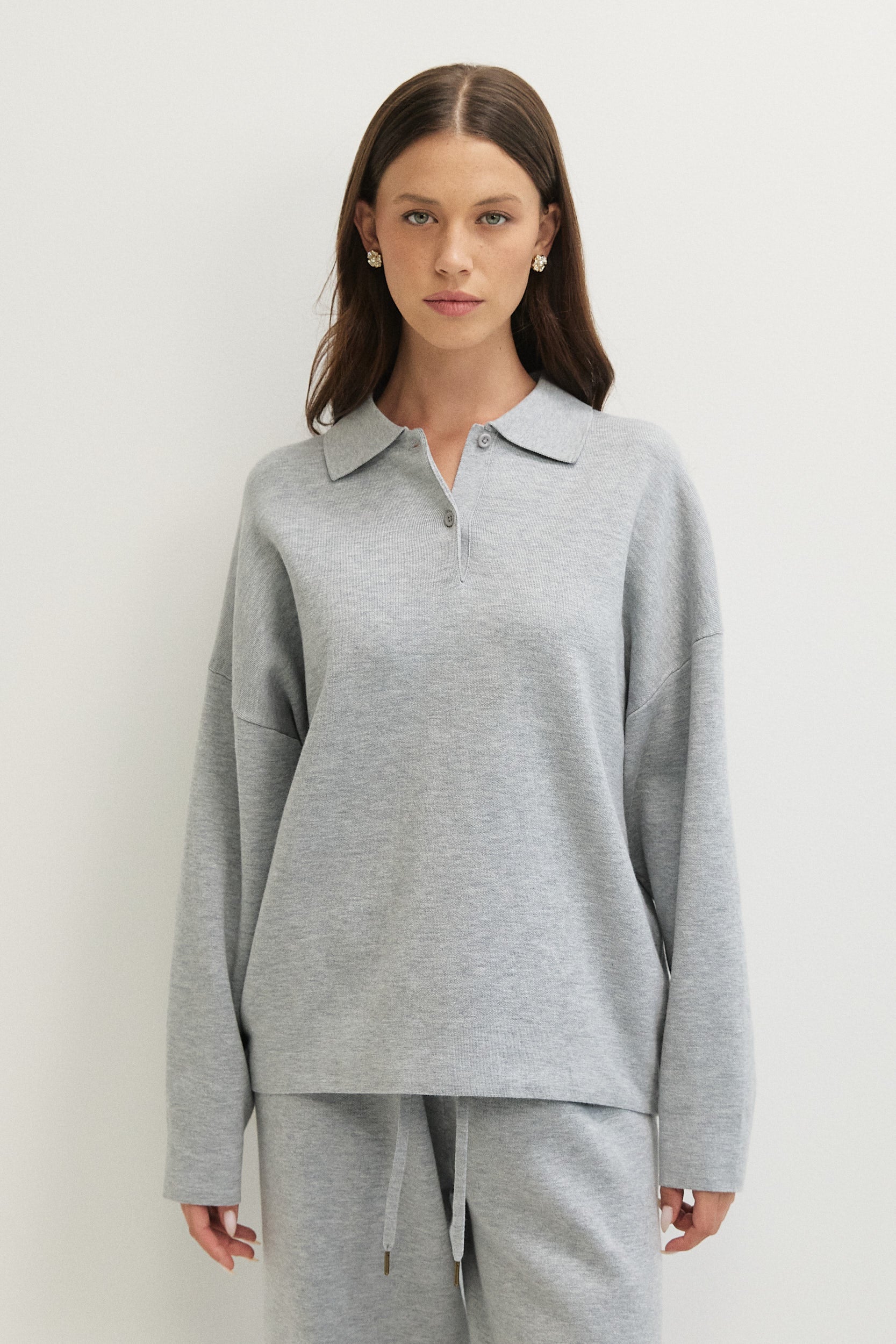 OVERSIZED KNITTED POLO