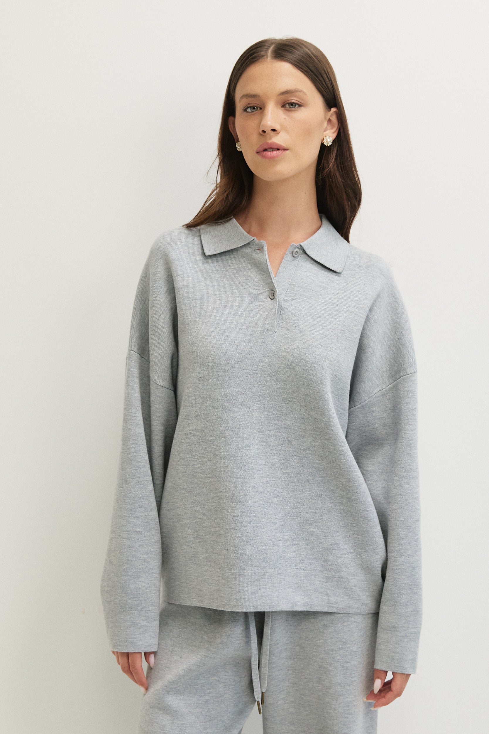 OVERSIZED KNITTED POLO