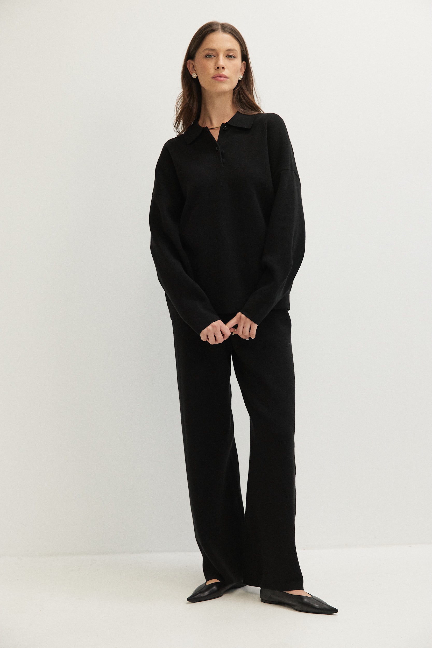 OVERSIZED KNITTED POLO