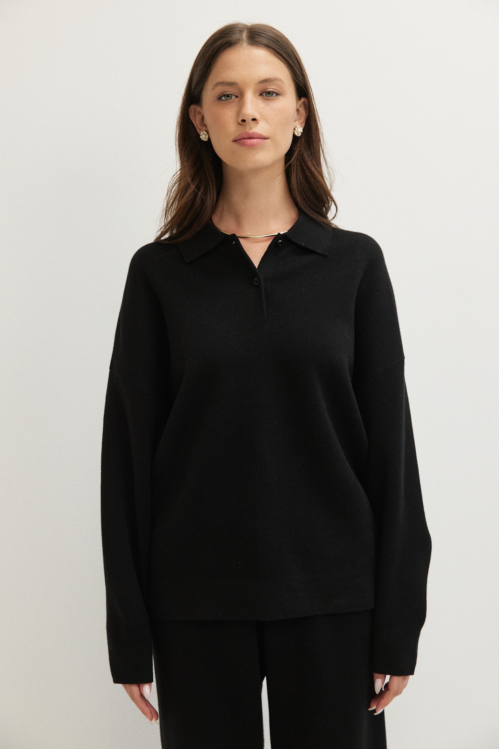 OVERSIZED KNITTED POLO