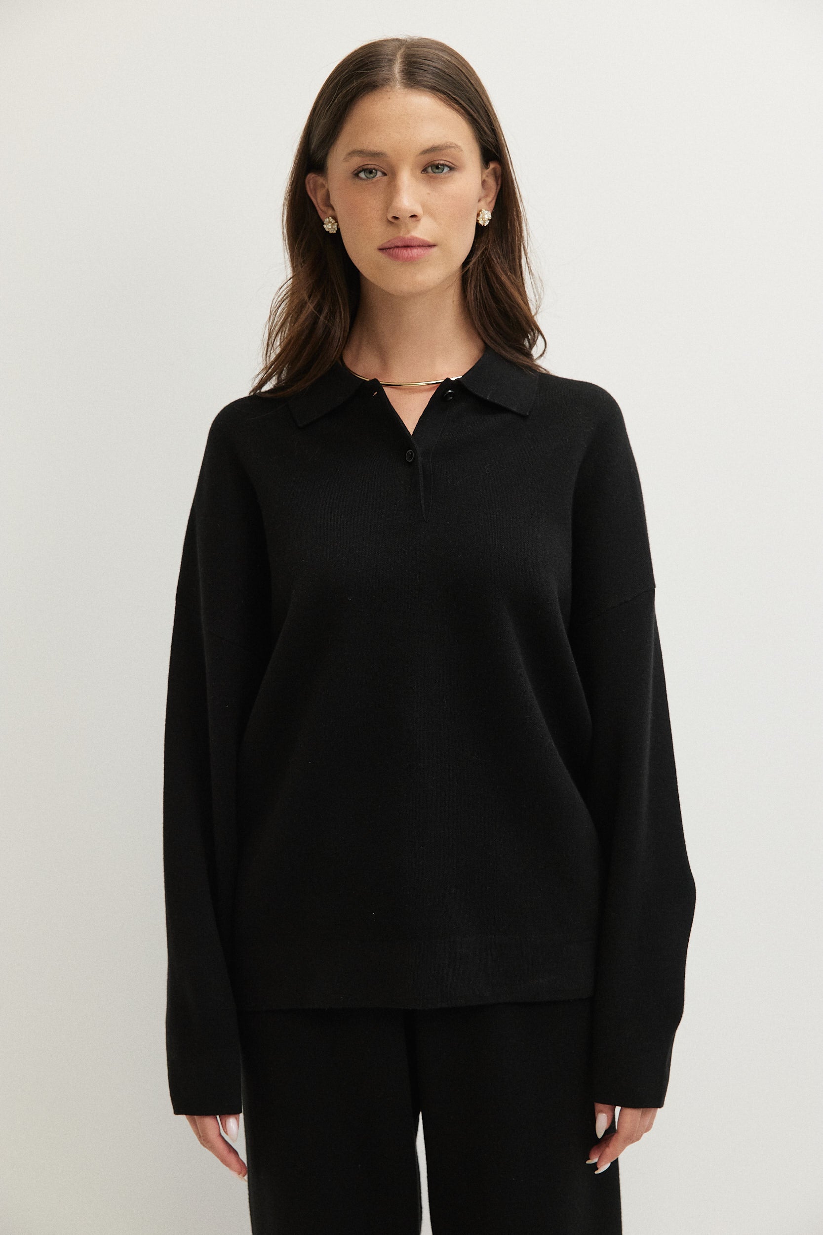 OVERSIZED KNITTED POLO