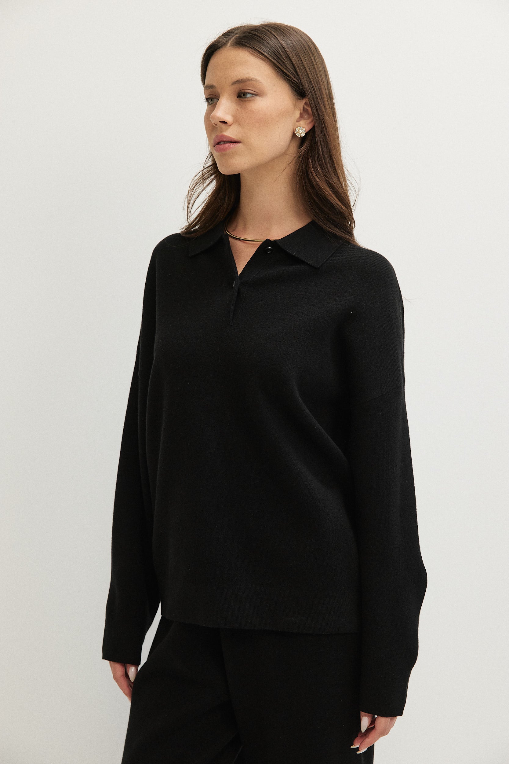 OVERSIZED KNITTED POLO