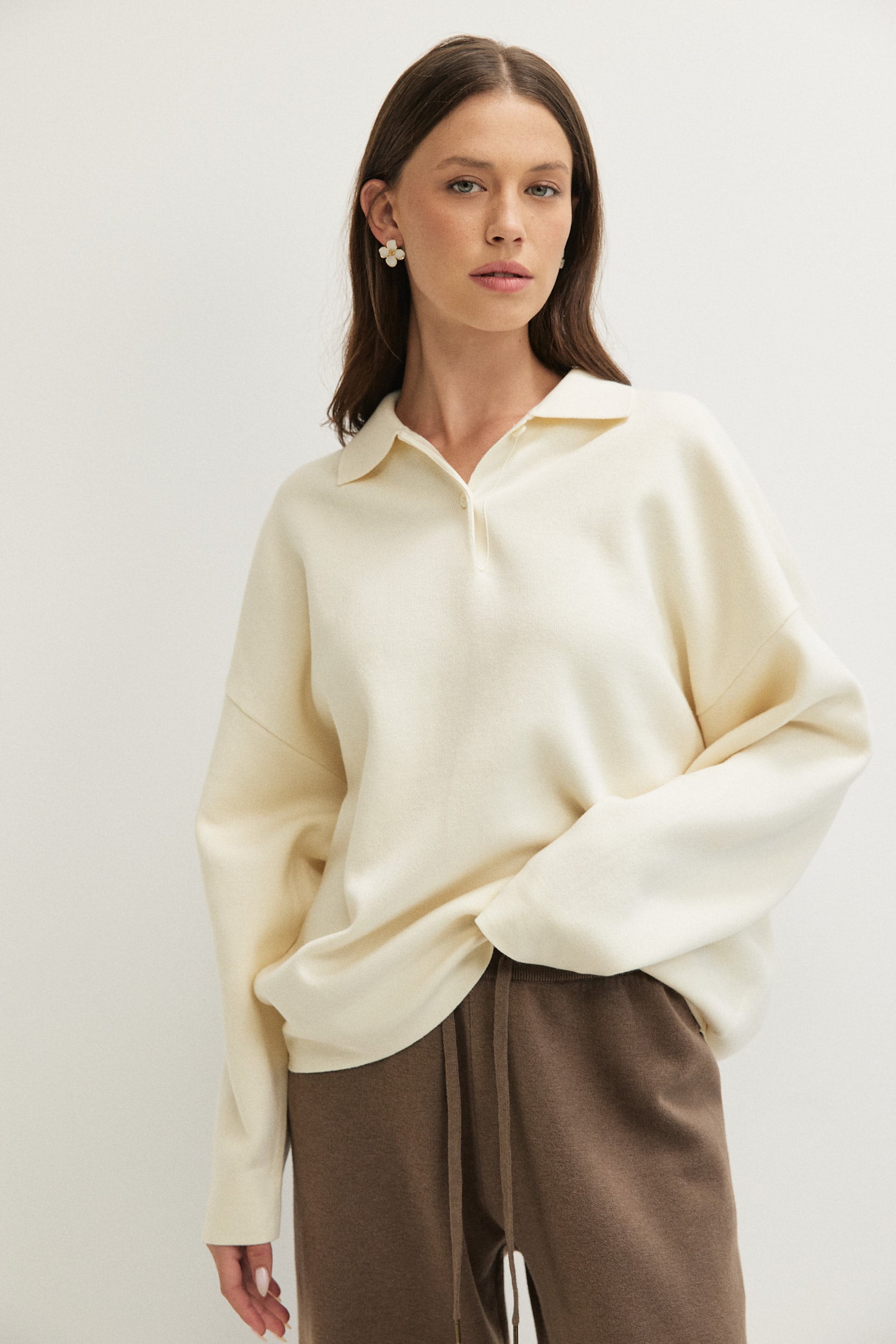 OVERSIZED KNITTED POLO