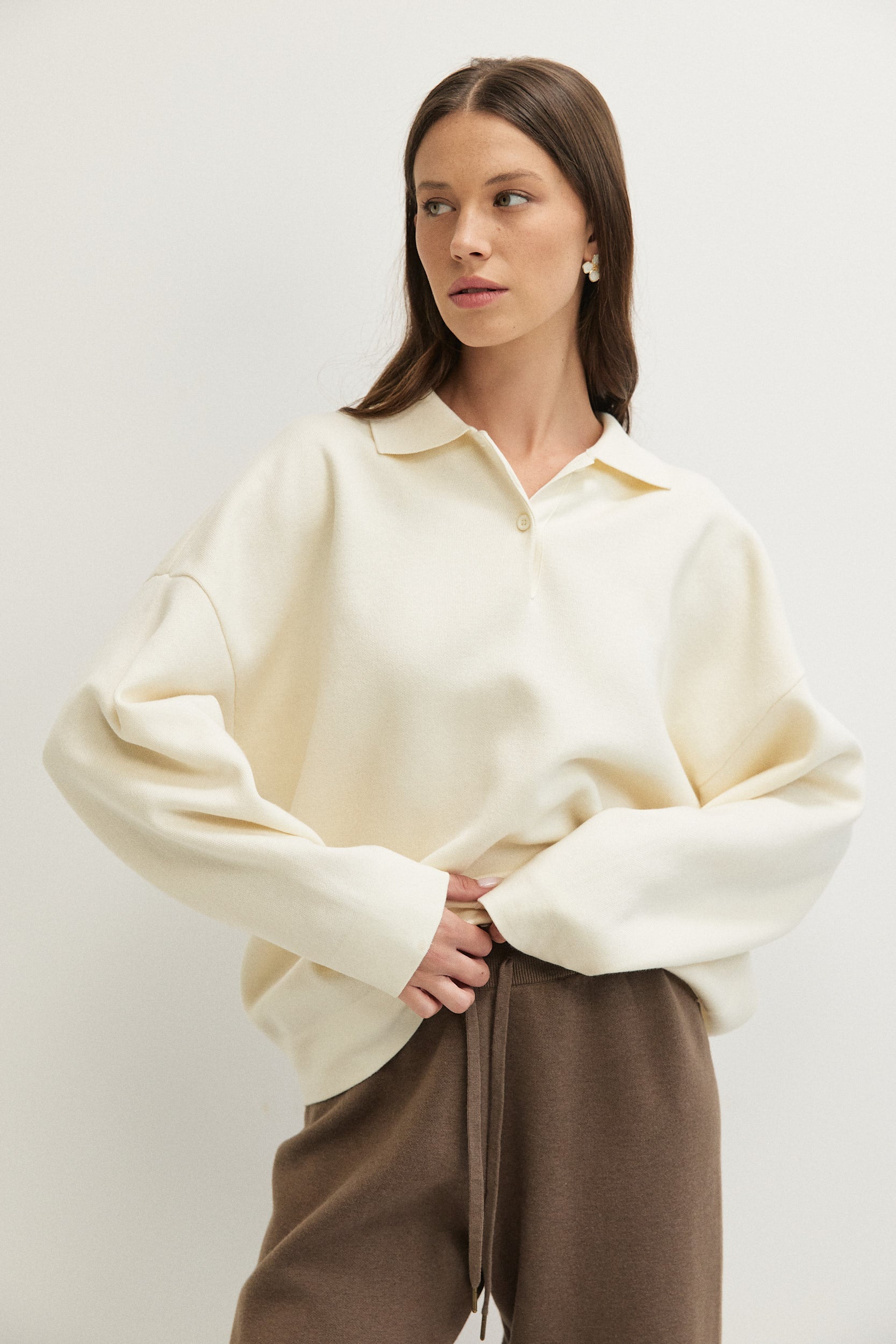 OVERSIZED KNITTED POLO