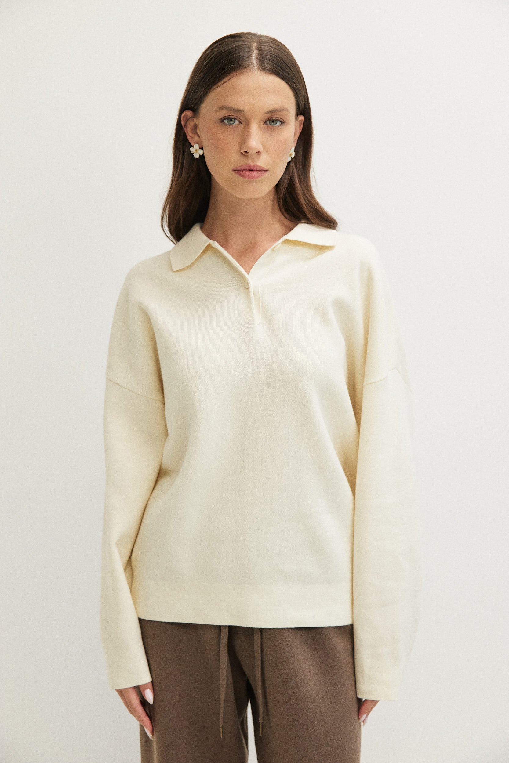 OVERSIZED KNITTED POLO