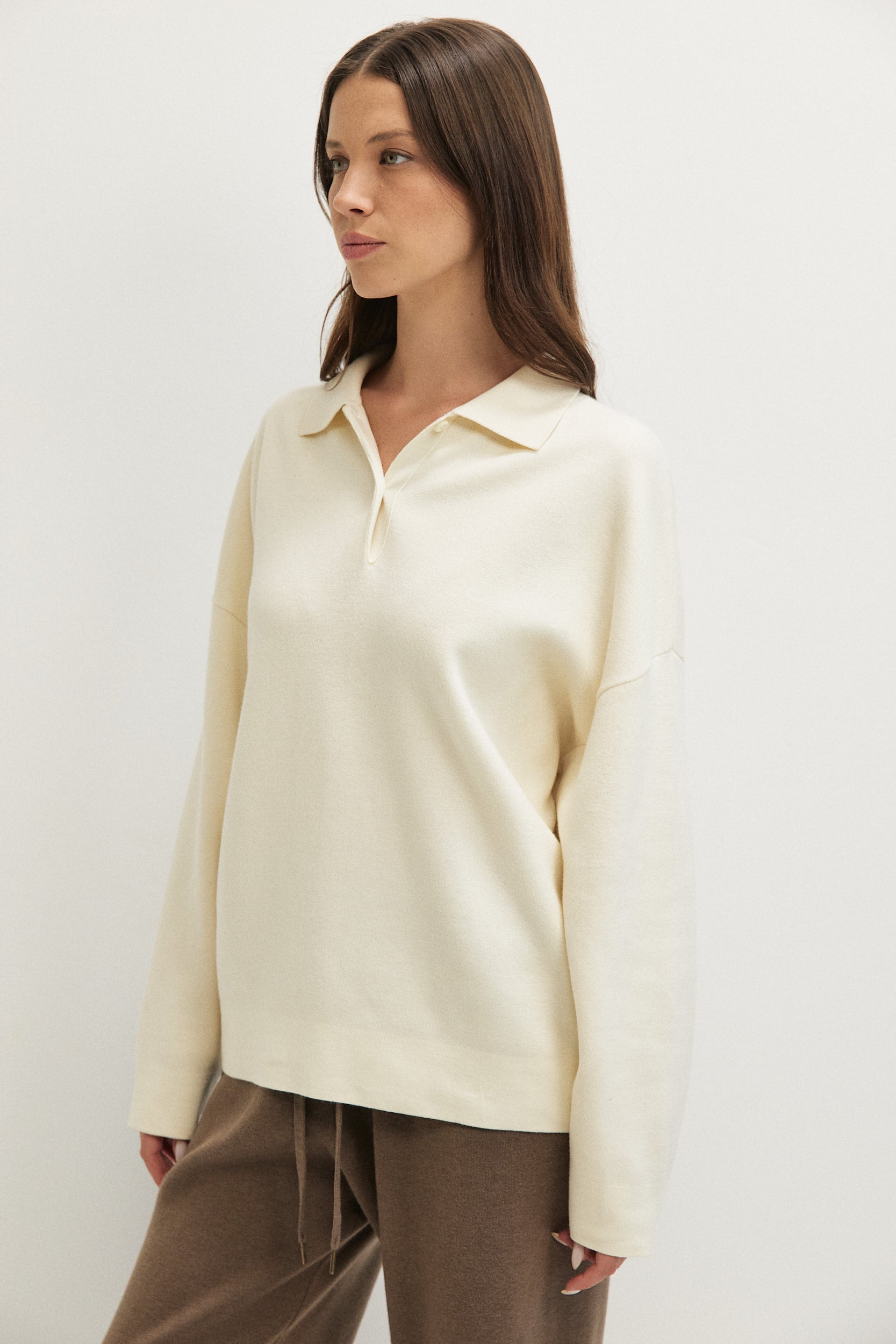 OVERSIZED KNITTED POLO