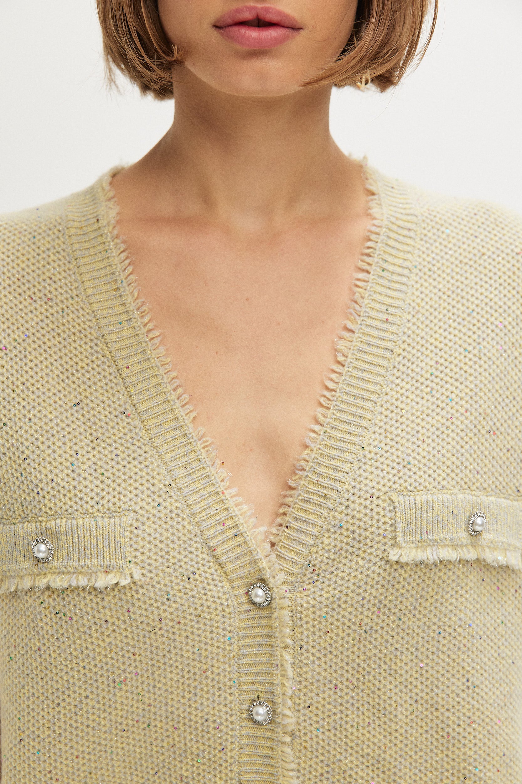 MELANGE WITH SEQUINS VEST