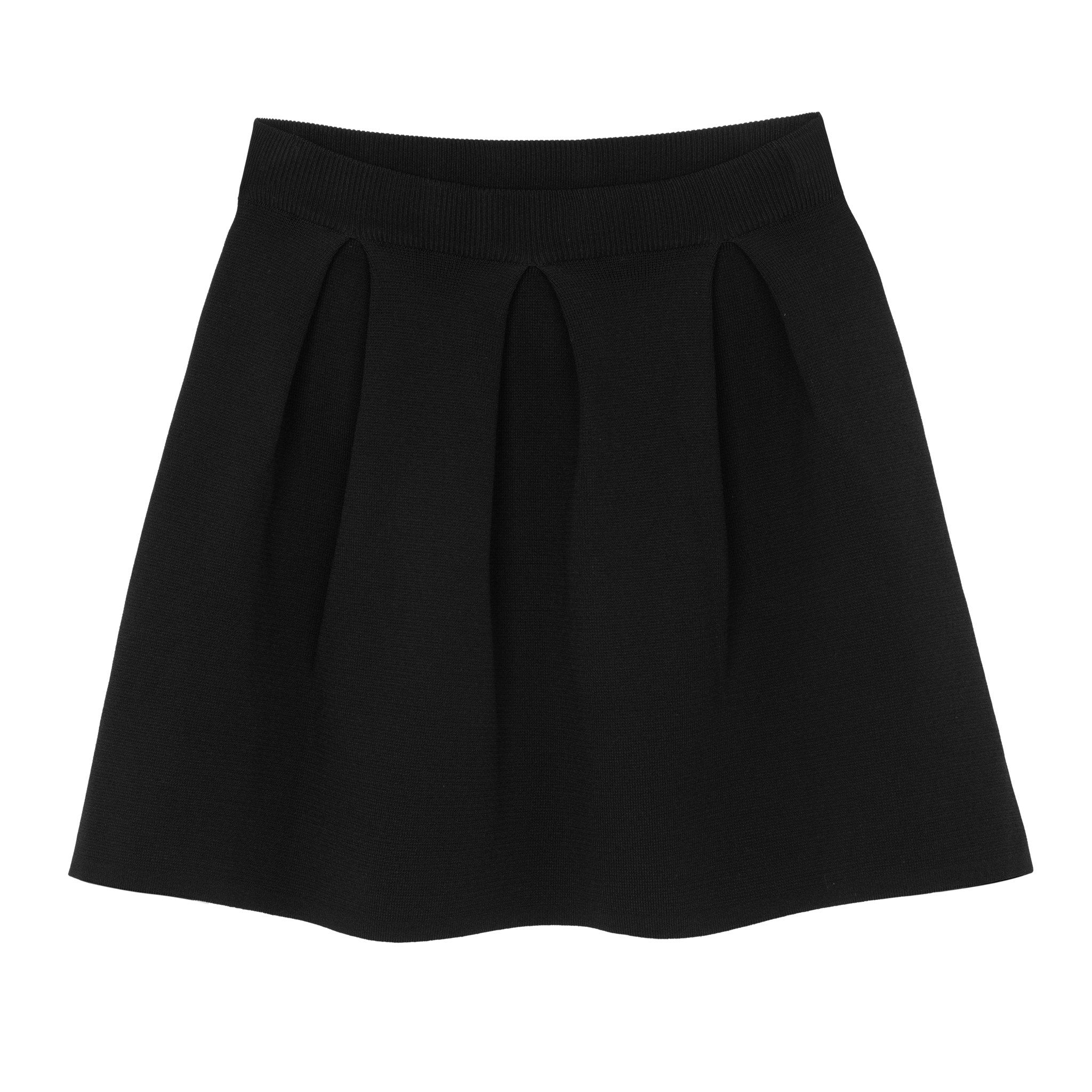 knit mini skirt black