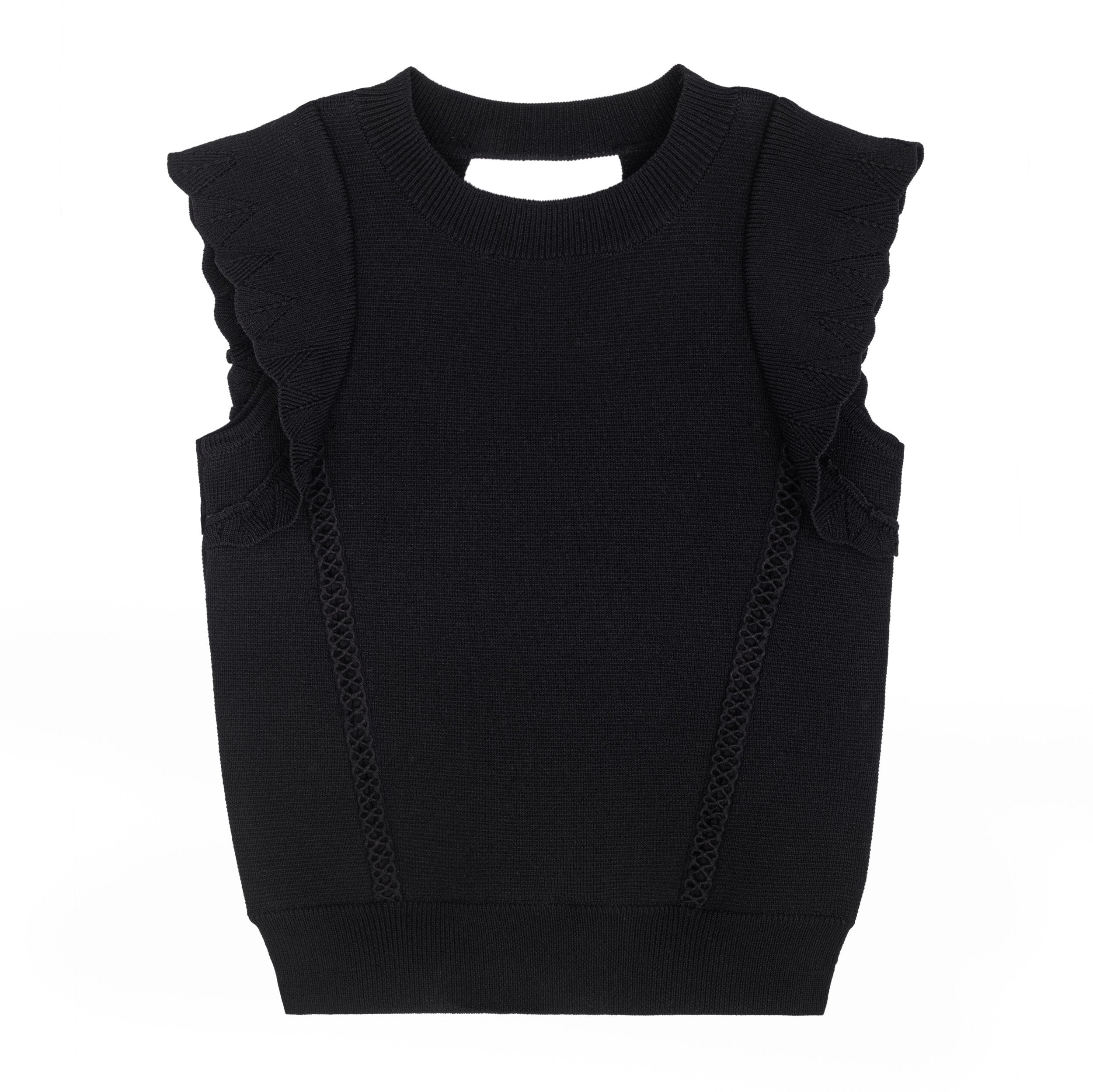knitted top-black
