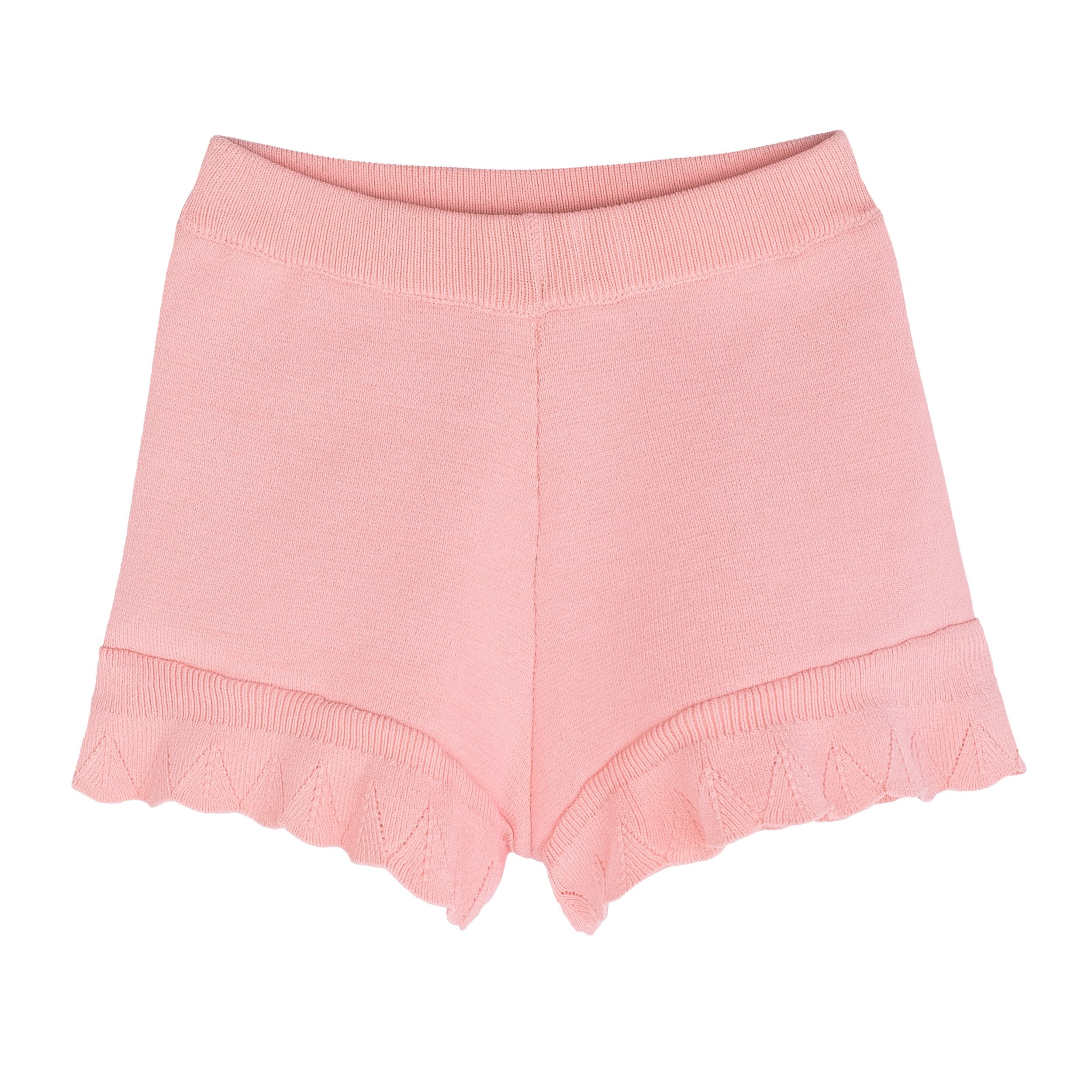 knitted pants-peach