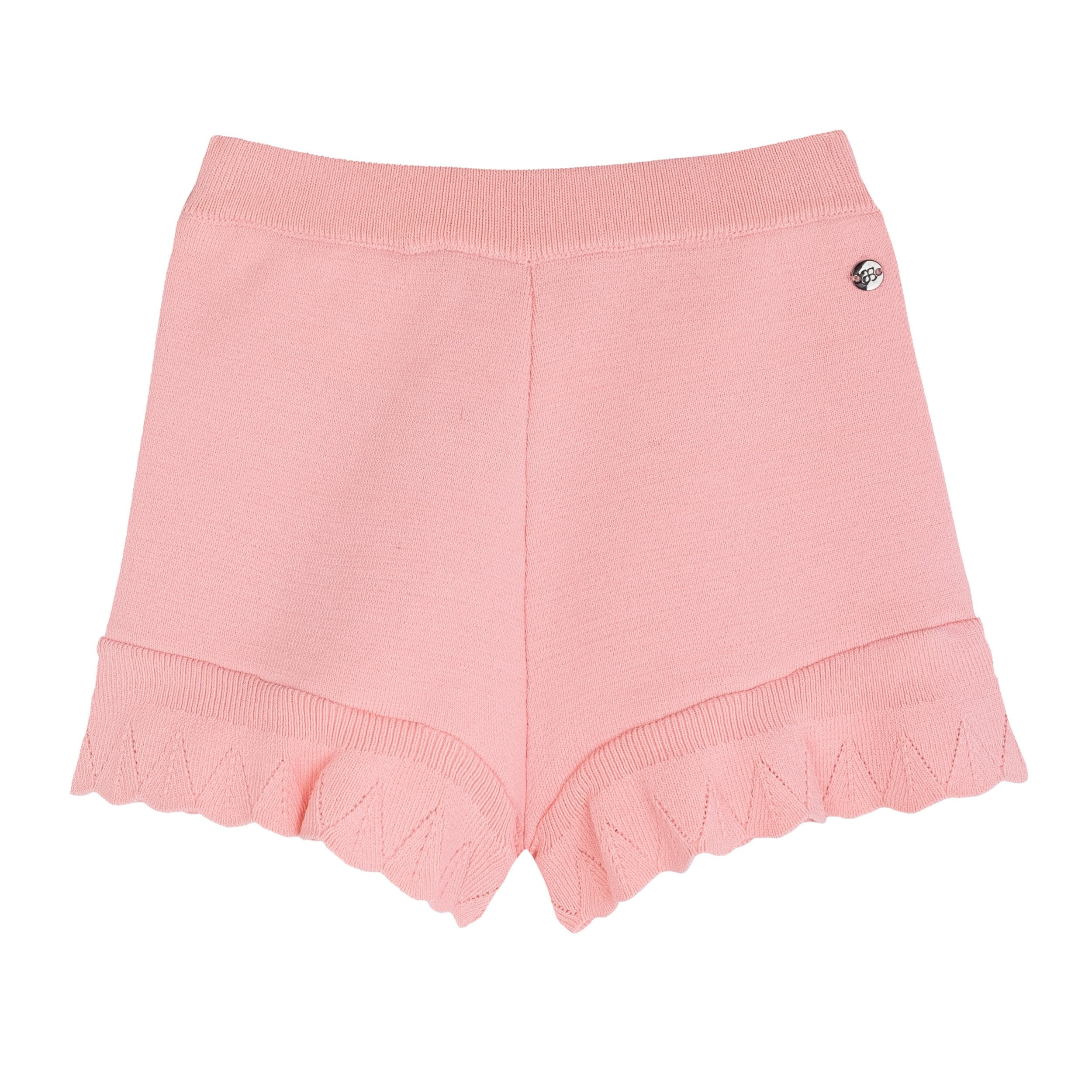 knitted pants-peach