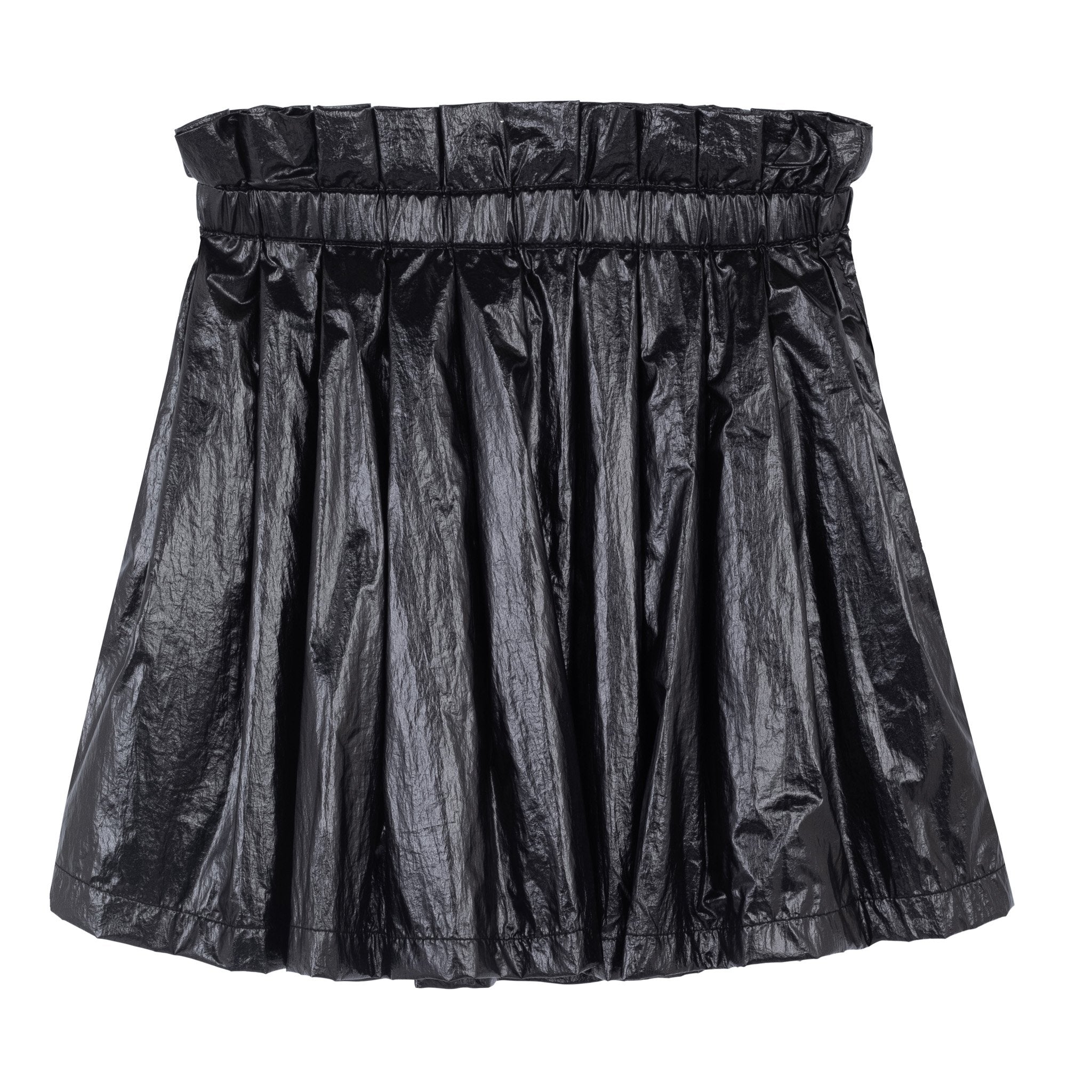 nylon mini skirt black