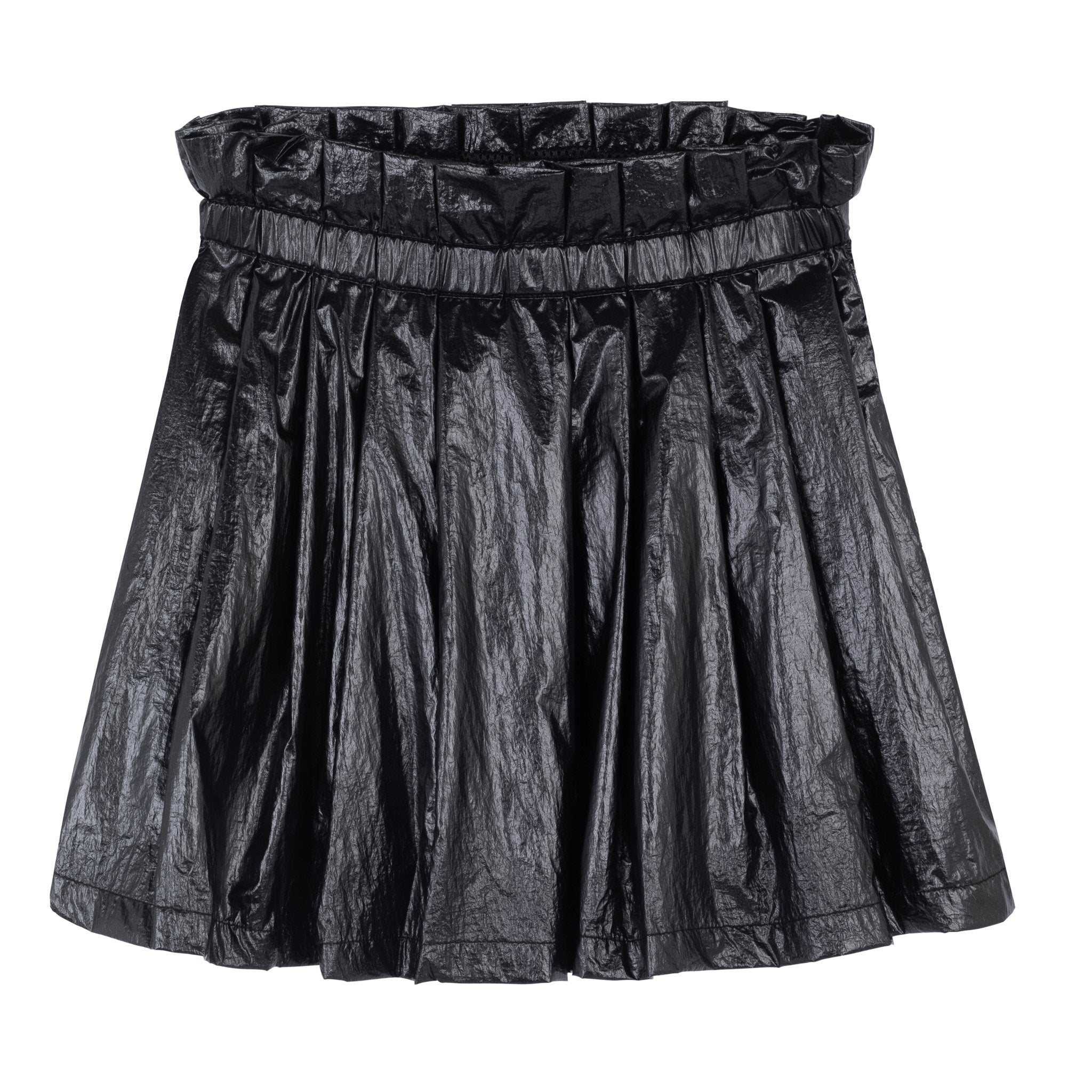 nylon mini skirt black